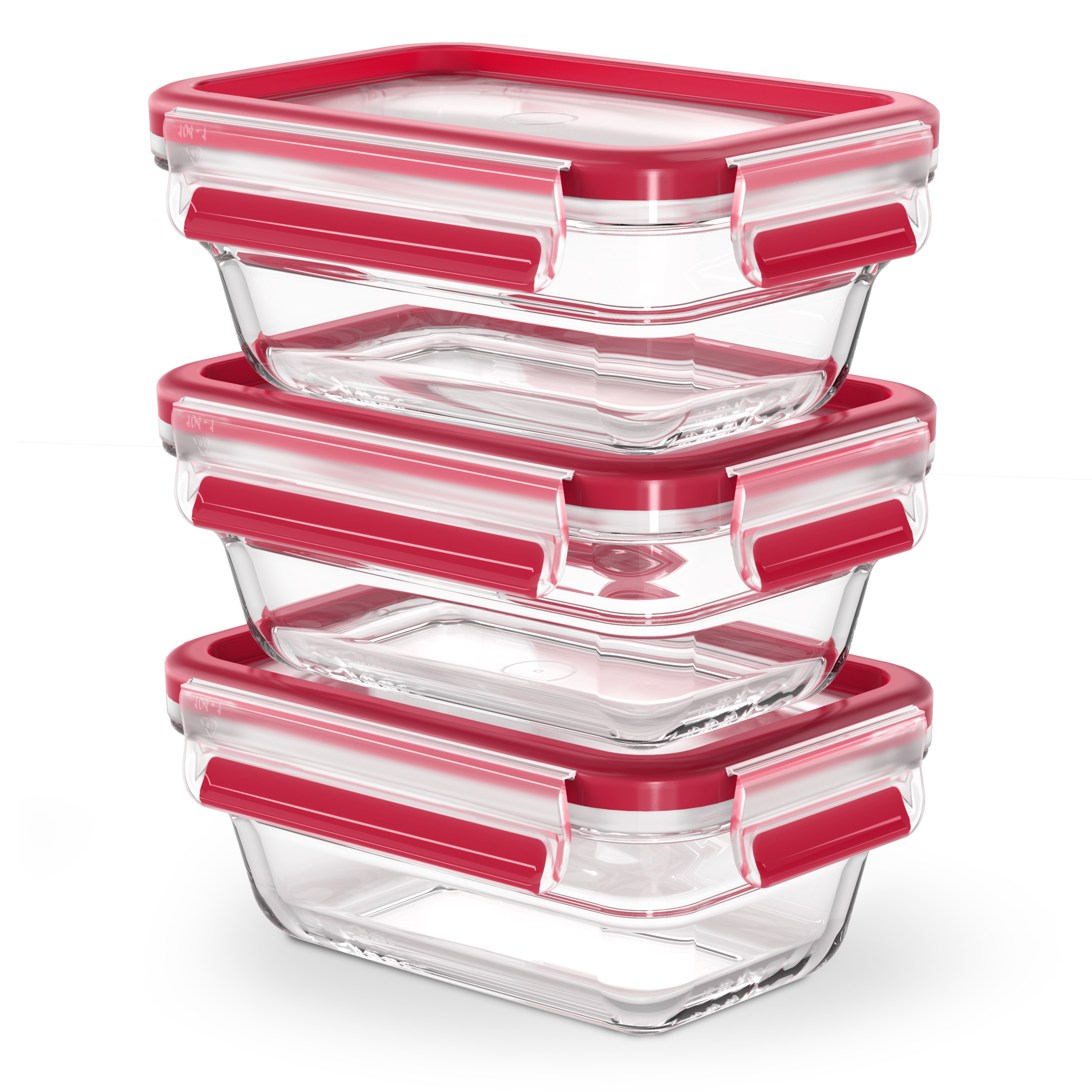 MasterSeal Glass N1051110 Set van 3 glazen bewaardozen - 0,45L