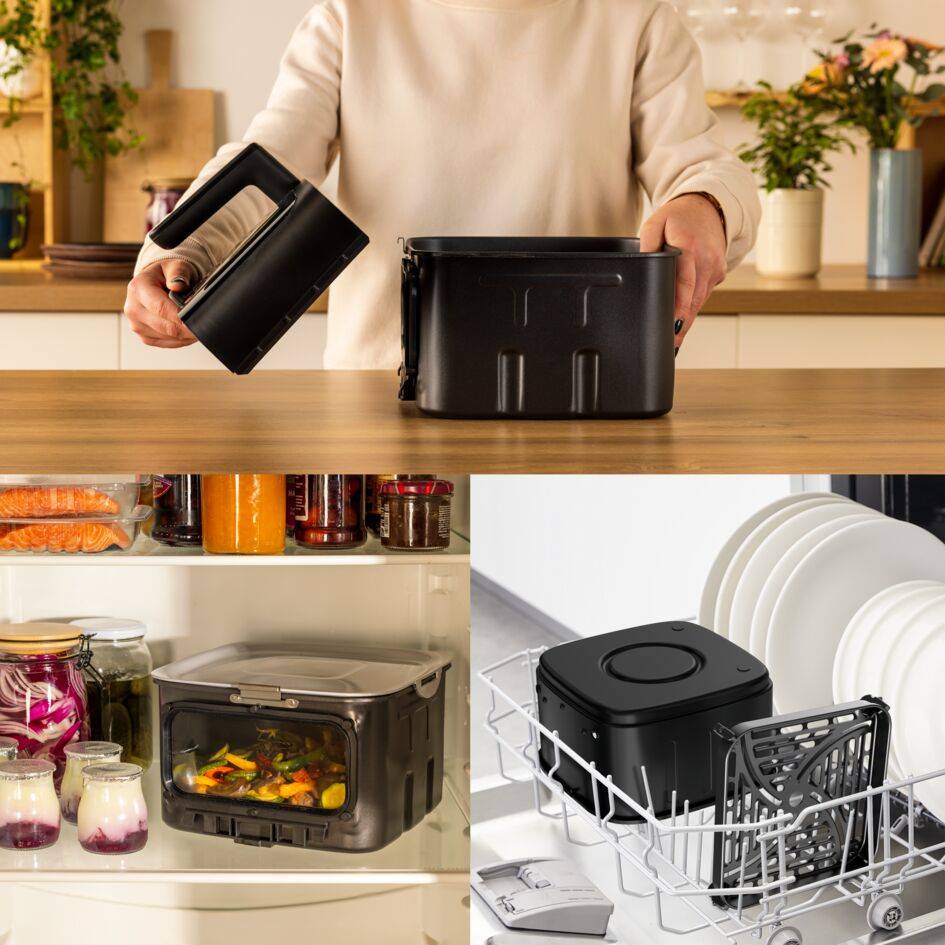 Easy Fry Silence 7L Vision opbergset, extra lade, rooster en deksel