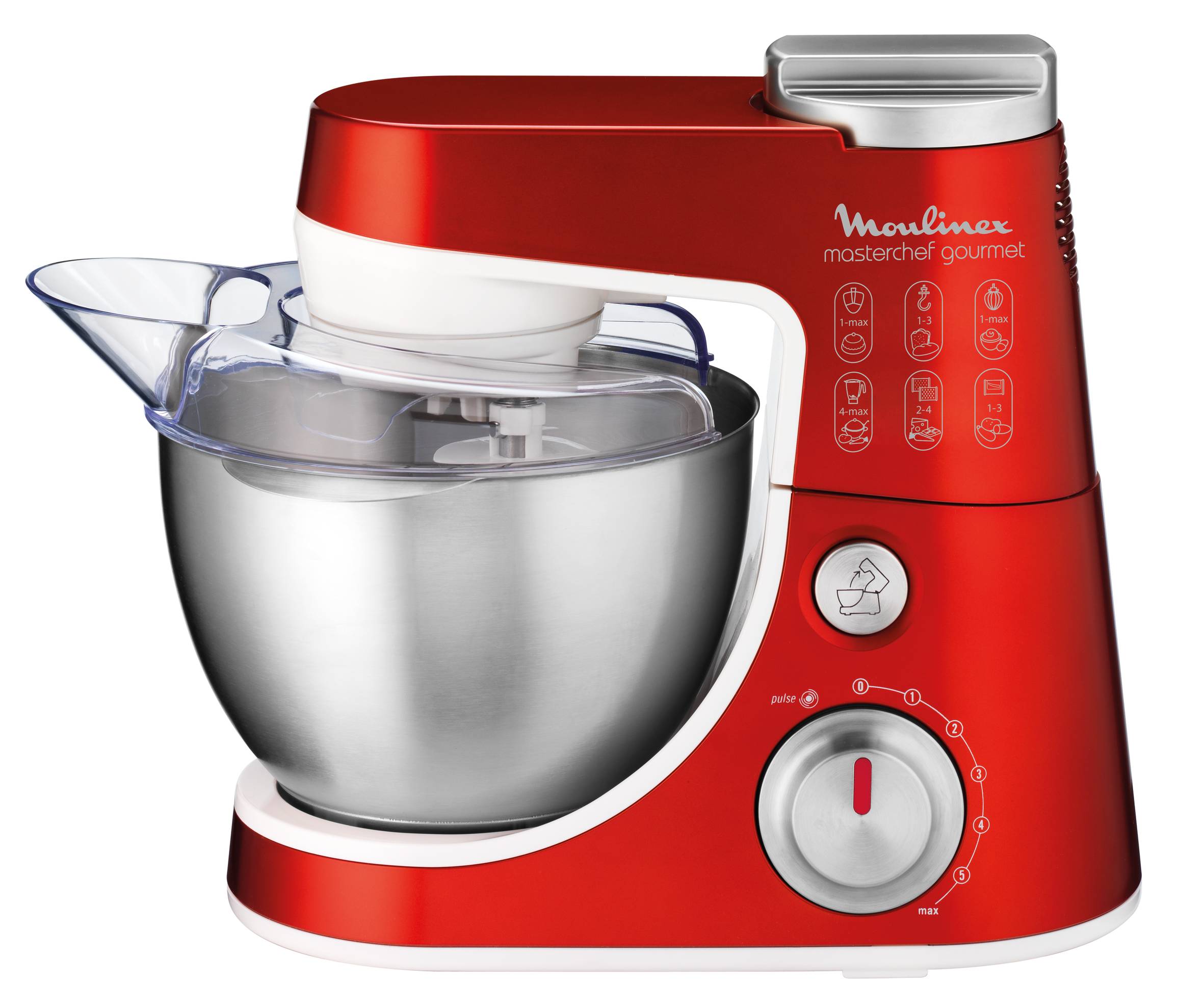 robot multifonctions masterchef gourmet rouge rubis