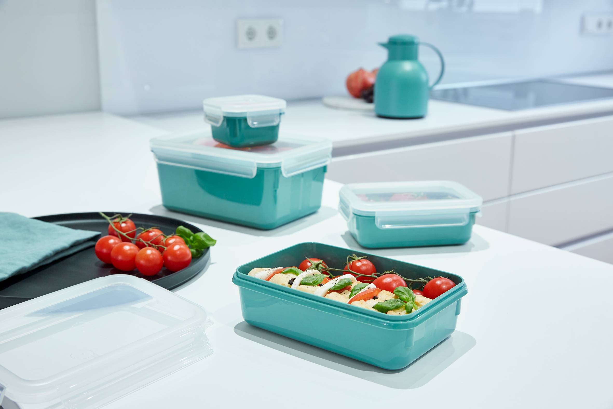 MasterSeal Color N1031010 Set van 4 bewaardozen - 0,20L / 0,55L / 0,80L / 2,2L