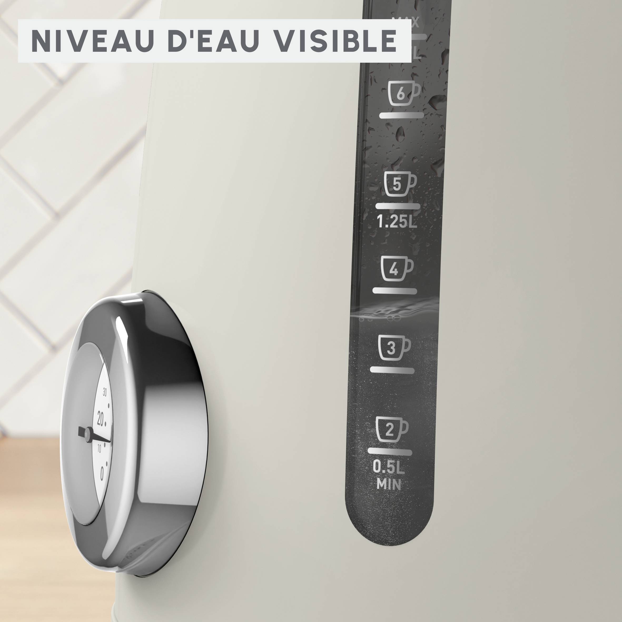 Soleil, Bouilloire électrique 1,7 L, Contrôle de la température, 2 400 W