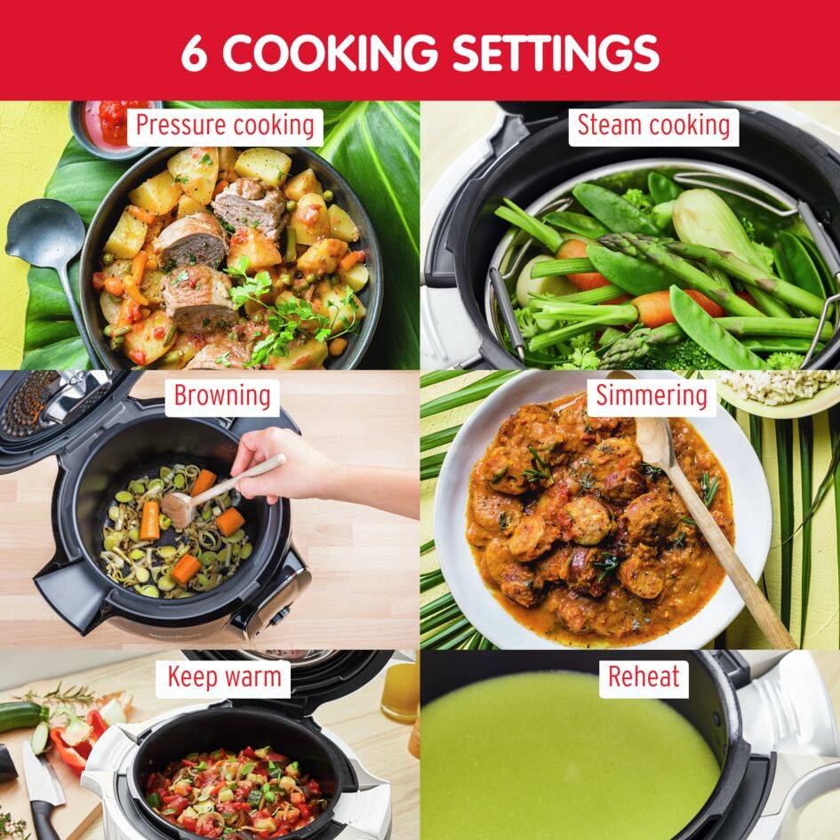 Cookeo+ Connect CE86DA10 Multicuiseur intelligent haute pression - 6 programmes - Recettes illimitées - Connecté