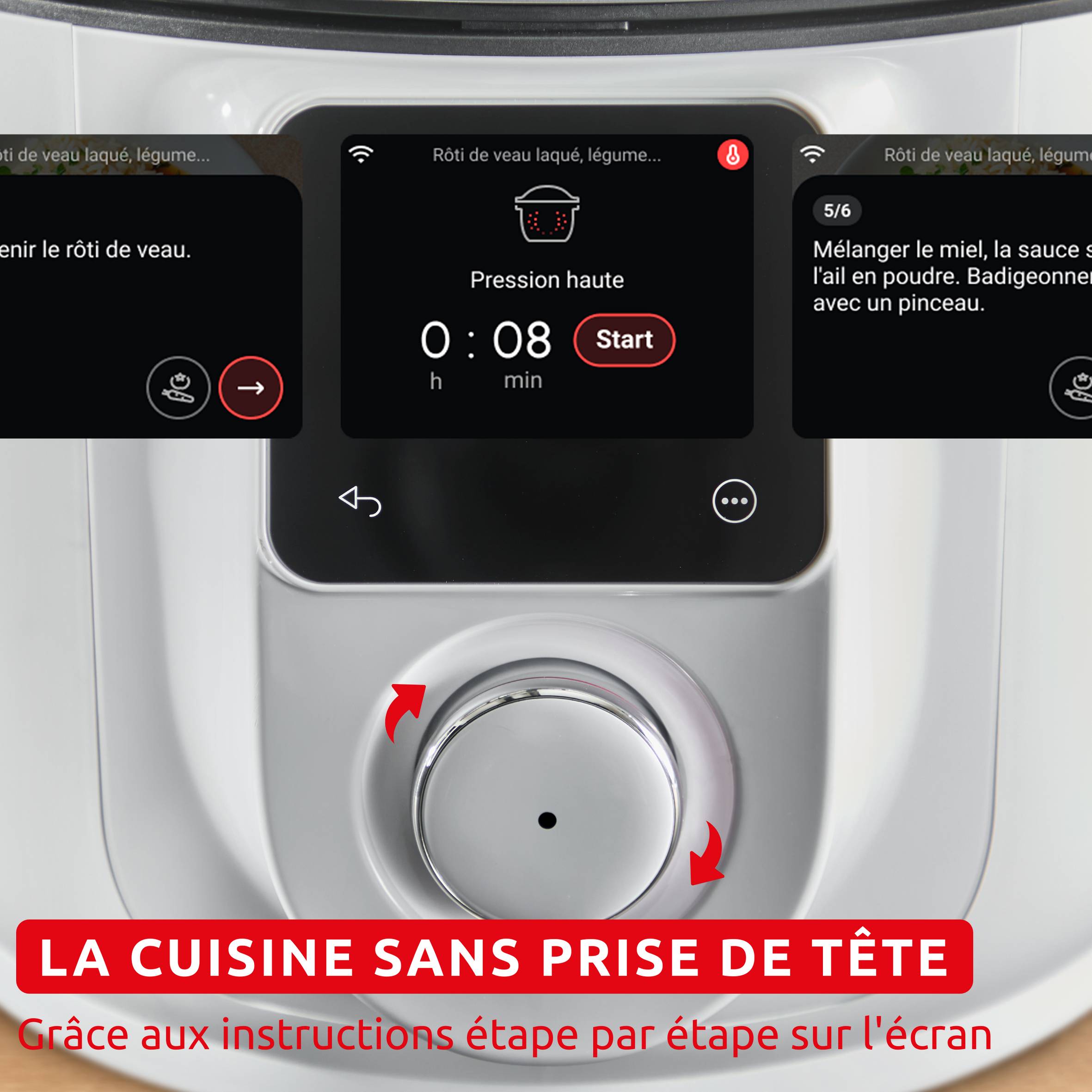 Cookeo Infinity CE9721F0 Multicuiseur intelligent haute pression + air fryer - 16 programmes - Recettes illimitées - Connecté