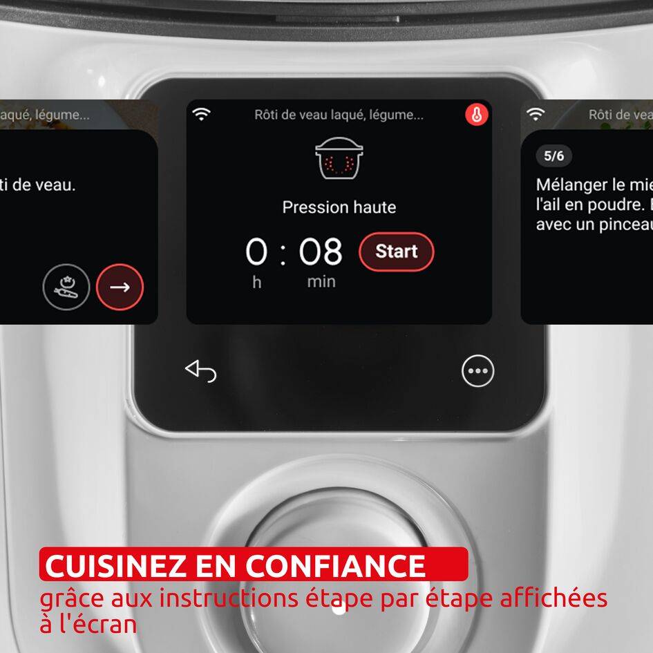 Cookeo Simplicity White CE8211F0 Multicuiseur intelligent haute pression - 6 programmes - 150 recettes