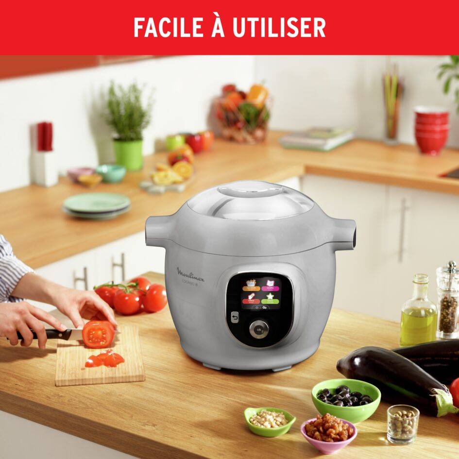 Cookeo+ CE854B10 Multicuiseur intelligent haute pression - 6 programmes - 80 recettes
