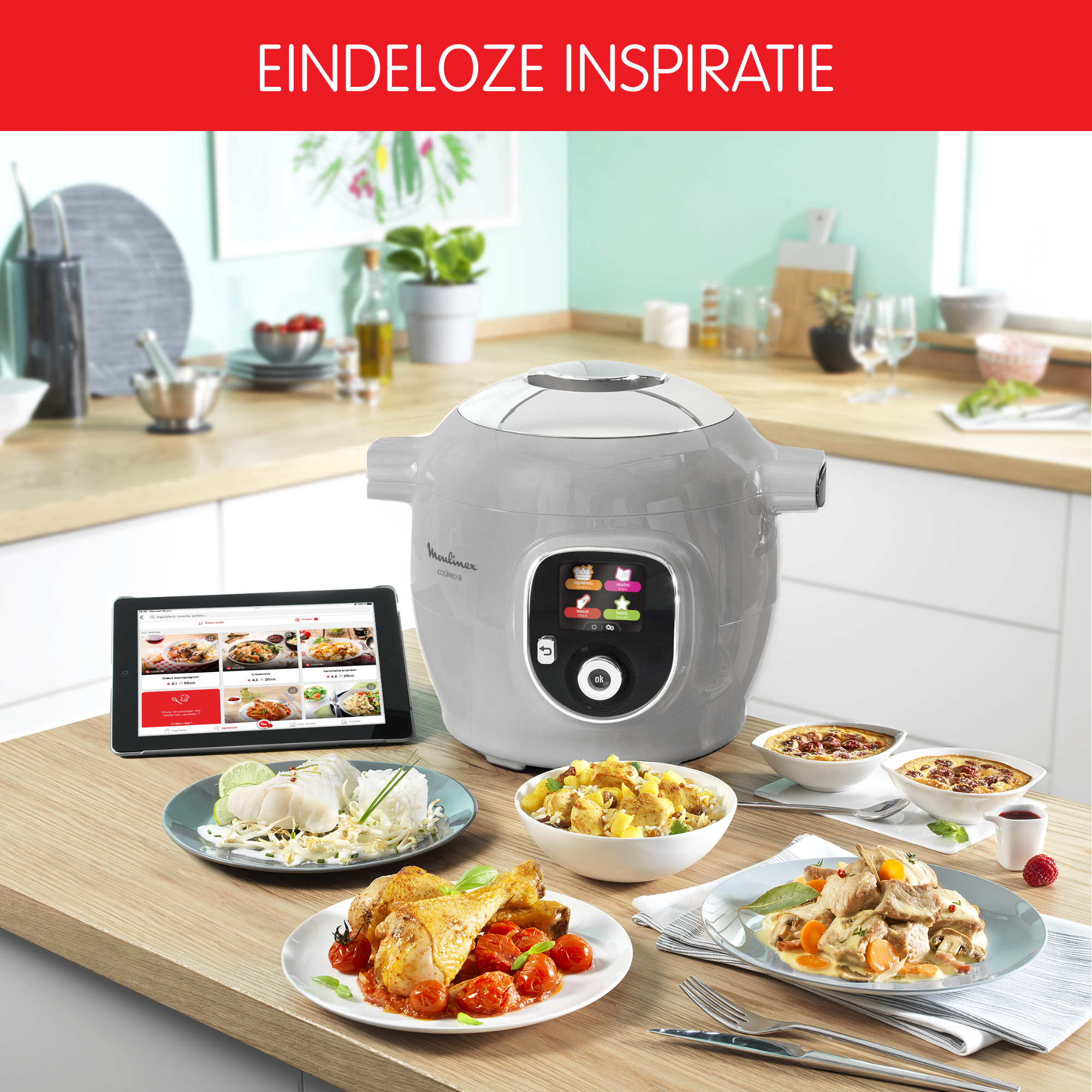 Cookeo+ CE854B10 Intelligente hogedruk multicooker - 6 programma's - 80 recepten