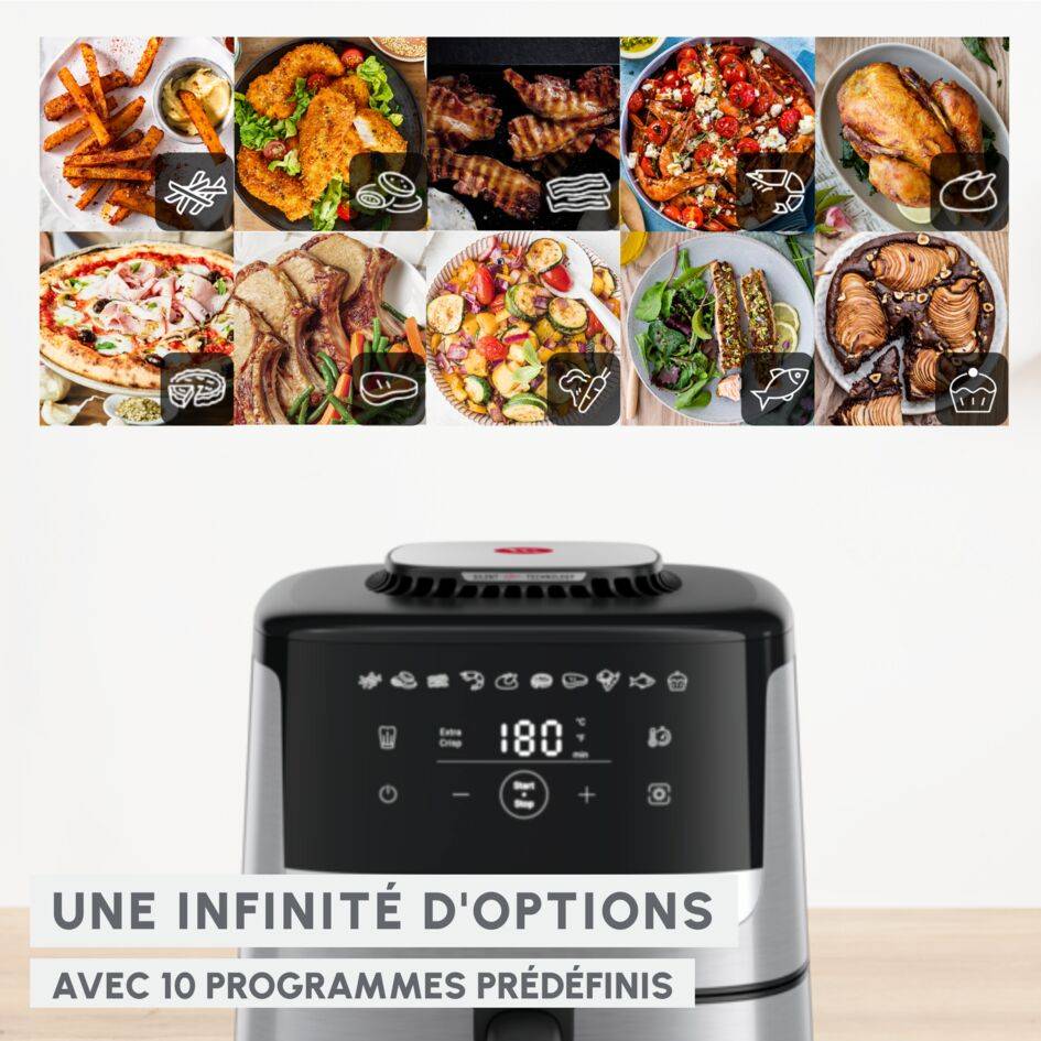 Easy Fry Silence EZ552DF0 Air fryer - 10 programmes - 5L - Technologie Silencieuse