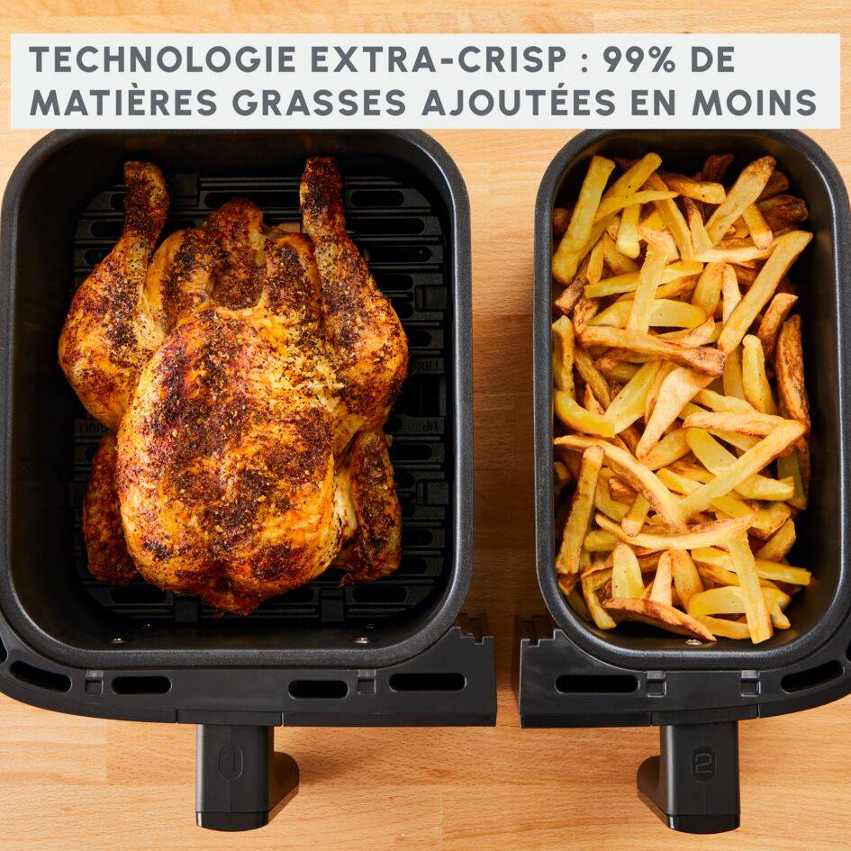 Dual Easy Fry & Grill EZ905D20 Air fryer - 8 programmes - 5,2L + 3,1L