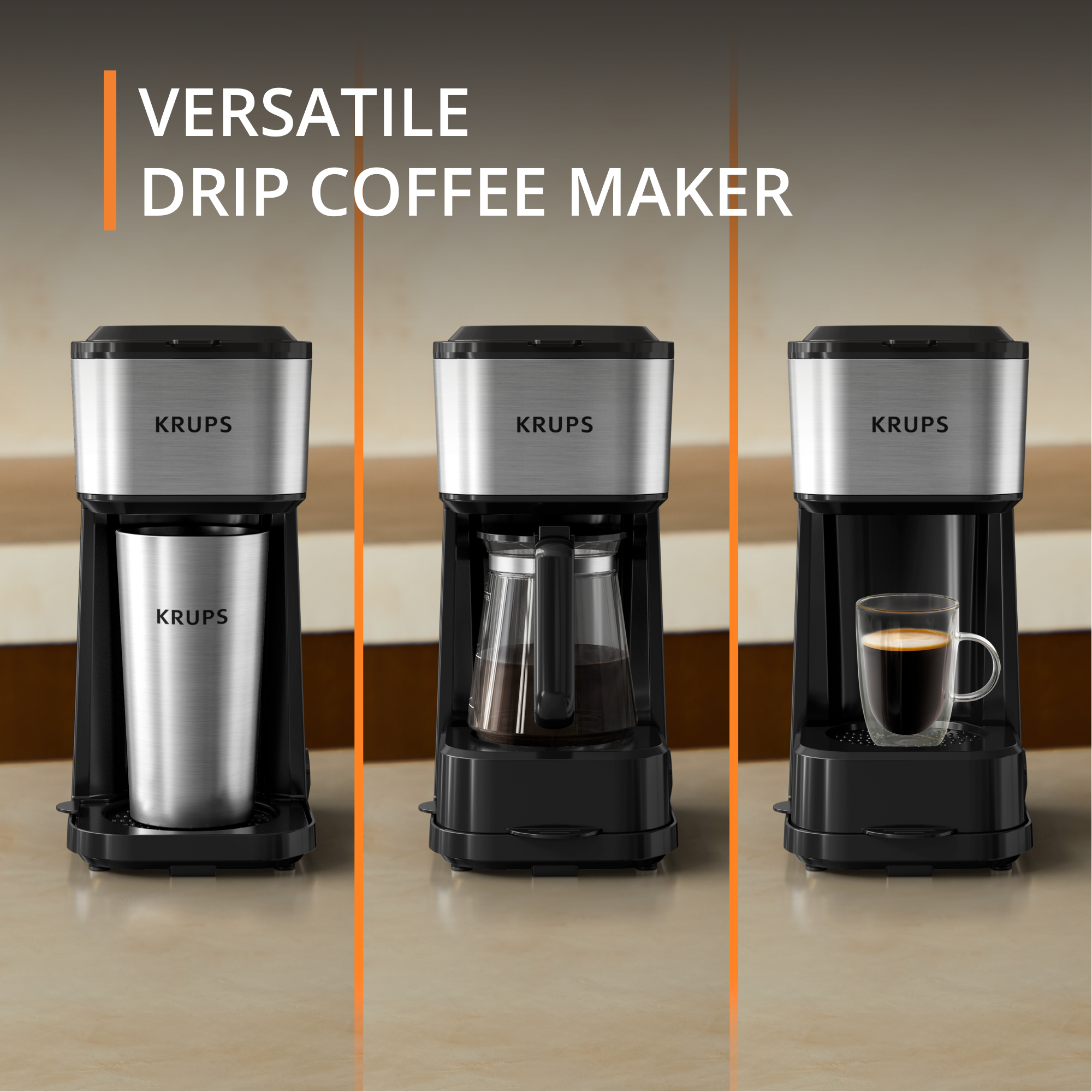 Simply Brew KM207D10 Cafetière à filtre 3-en-1 + mug isotherme