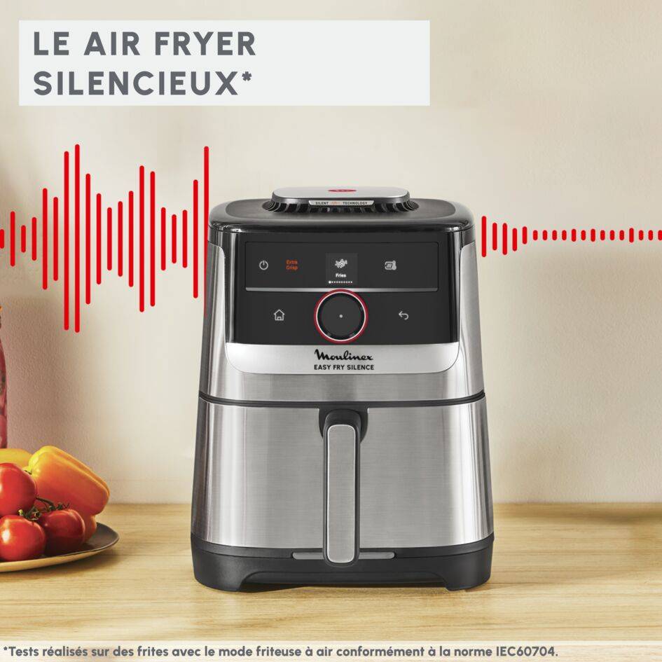 Easy Fry Silence, Air fryer, 5 L, Technologie Silence, Système Smart Assist