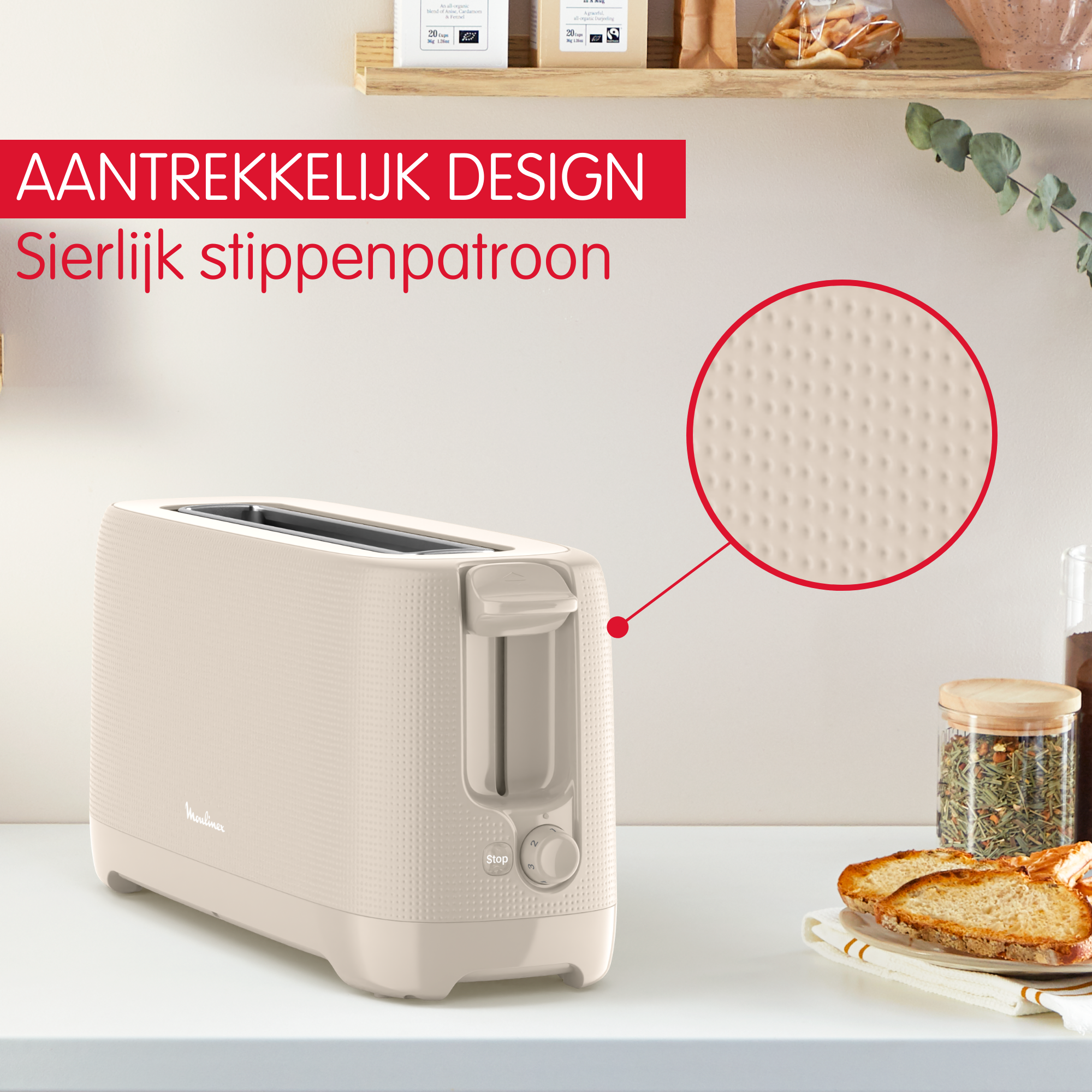 Morning broodrooster met 1 lange gleuf