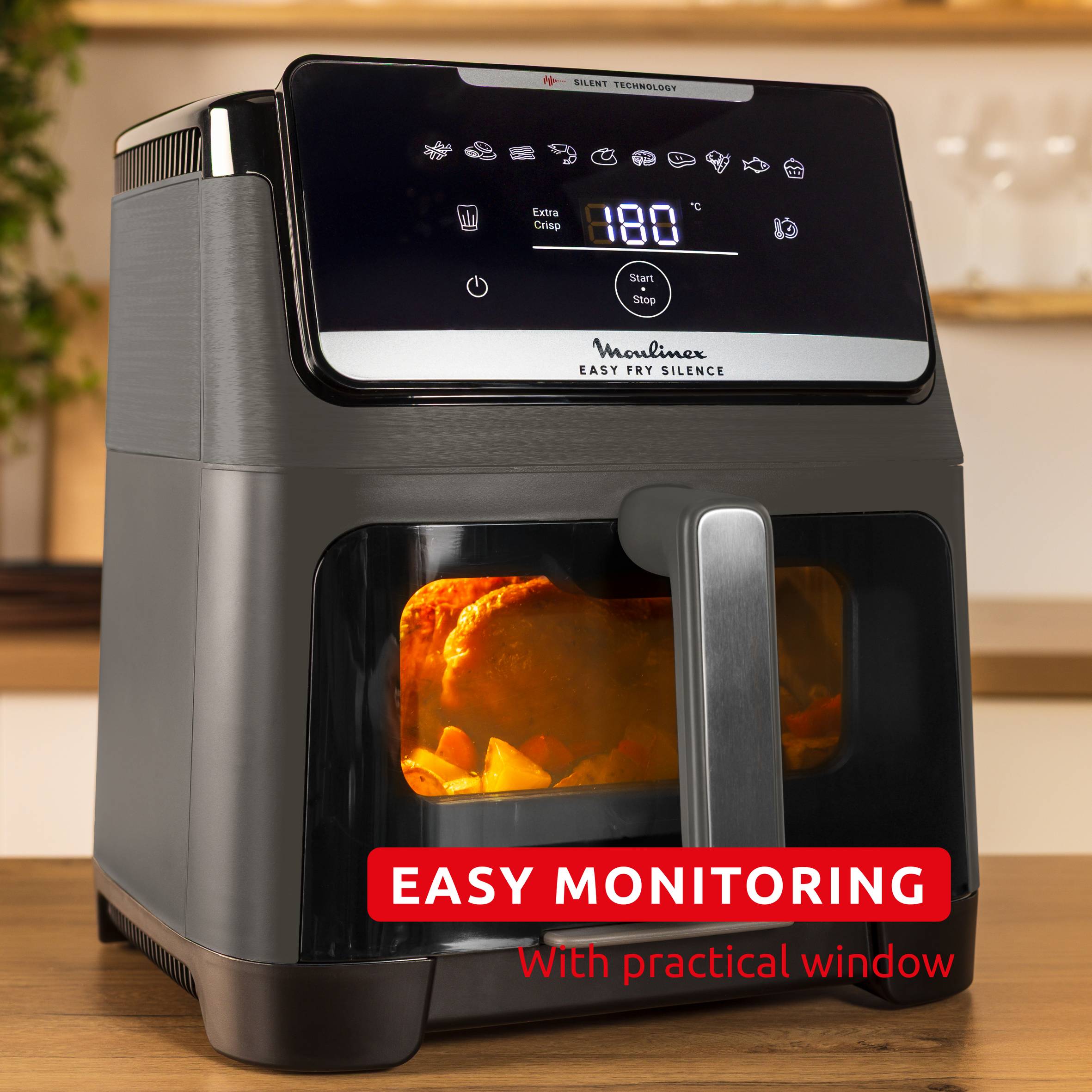 Easy Fry Silence XXL EZ846HF0 Air fryer - 10 programmes - 7L - Technologie Silencieuse