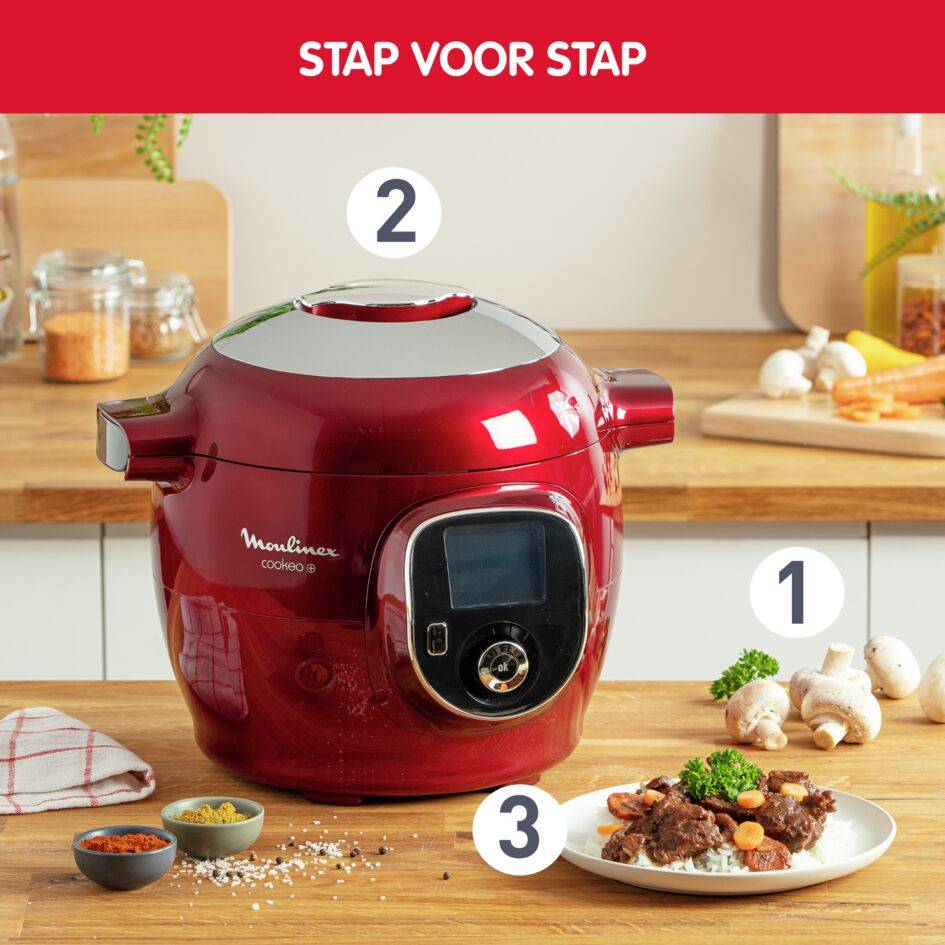 Cookeo+ CE85B510 Intelligente hogedruk multicooker - 6 programma's - 180 recepten