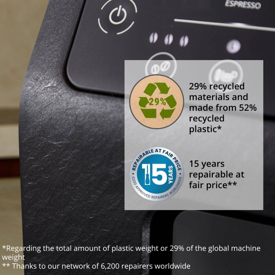 Evidence Eco-Design EA897B10 Machine à Espresso automatique à grains - 8 recettes de café - 2,3L