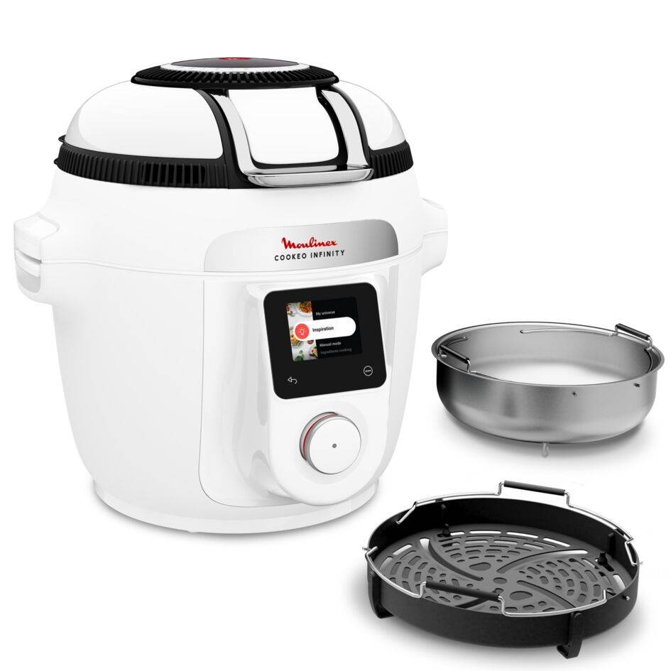 Cookeo Infinity CE9721F0 Multicuiseur intelligent haute pression + air fryer - 16 programmes - Recettes illimitées - Connecté