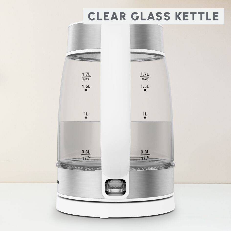 Glass Kettle, Electric Kettle, Measurement Marks, 1.7 L