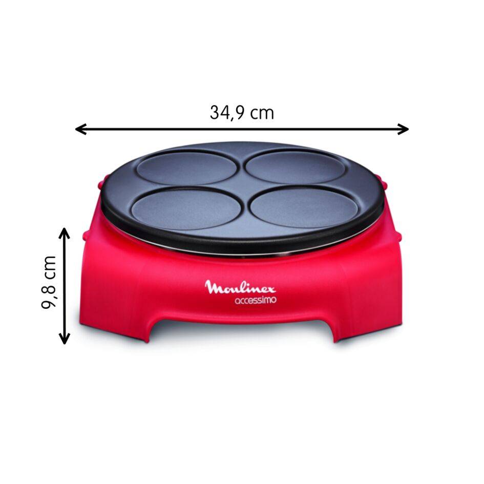 Accessimo PY312511 4 Appareil à crêpes - 4 empreintes + 5 accessoires