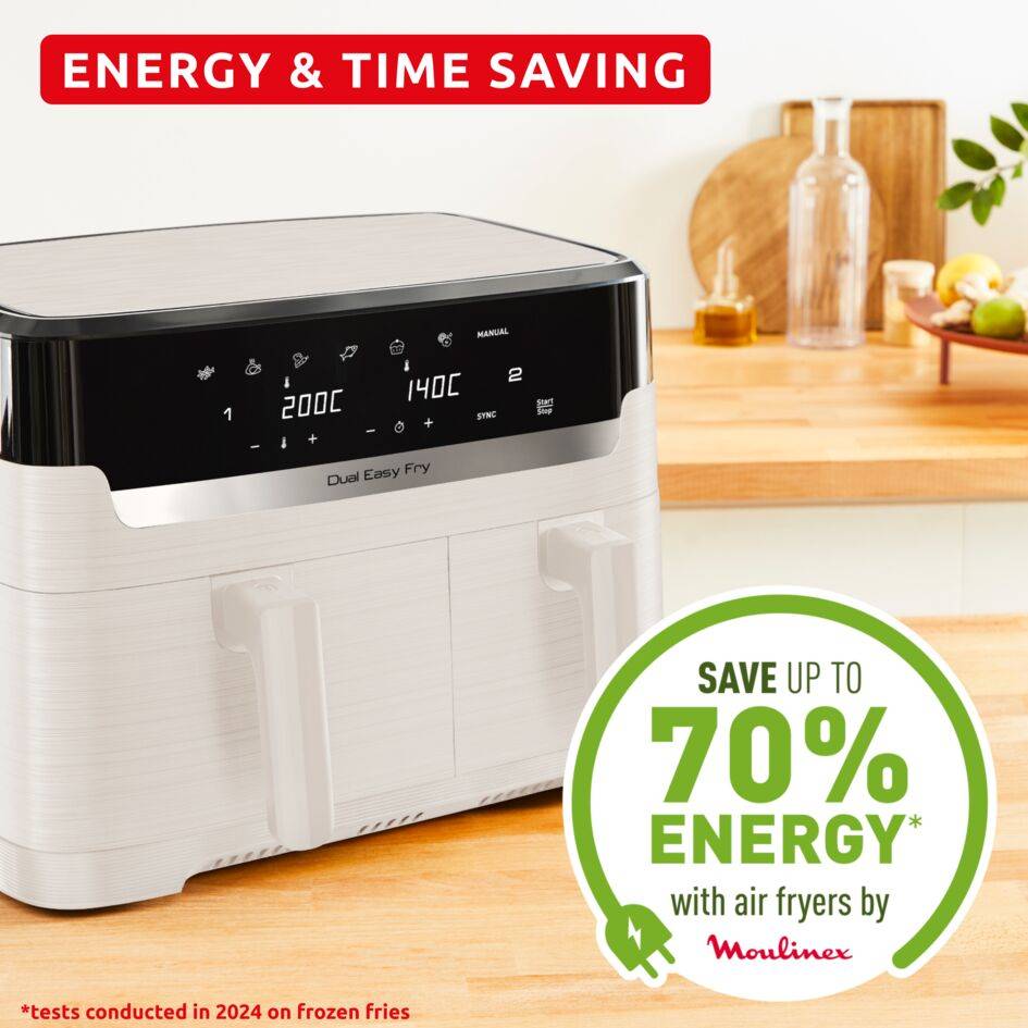 Dual Easy Fry EZ901AF0 Air fryer - 6 programmes - 8L - Collection spéciale Ivoire