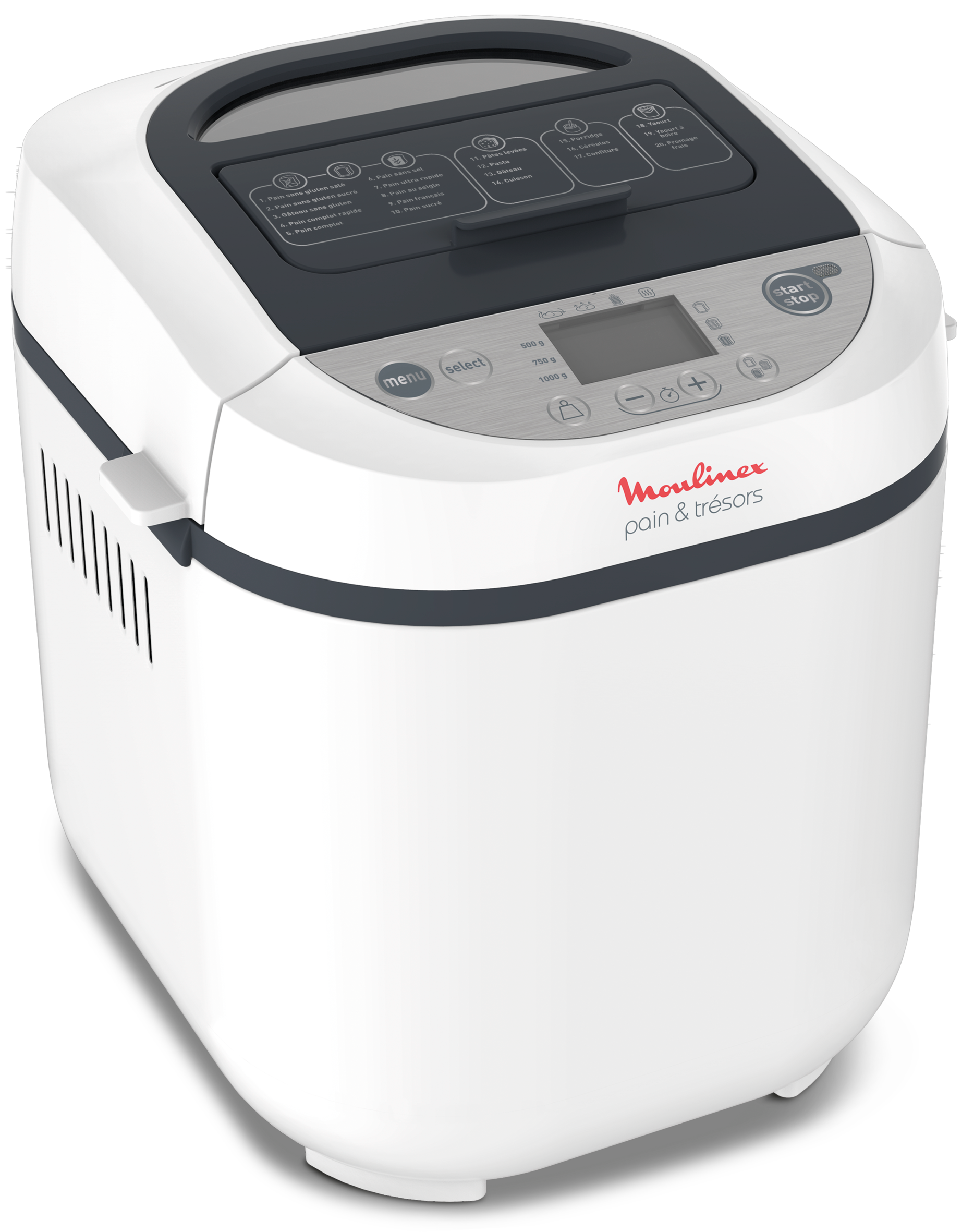 Pain & Trésors OW250110 Machine à pain - 20 programmes automatiques - Distributeur de noix & raisins