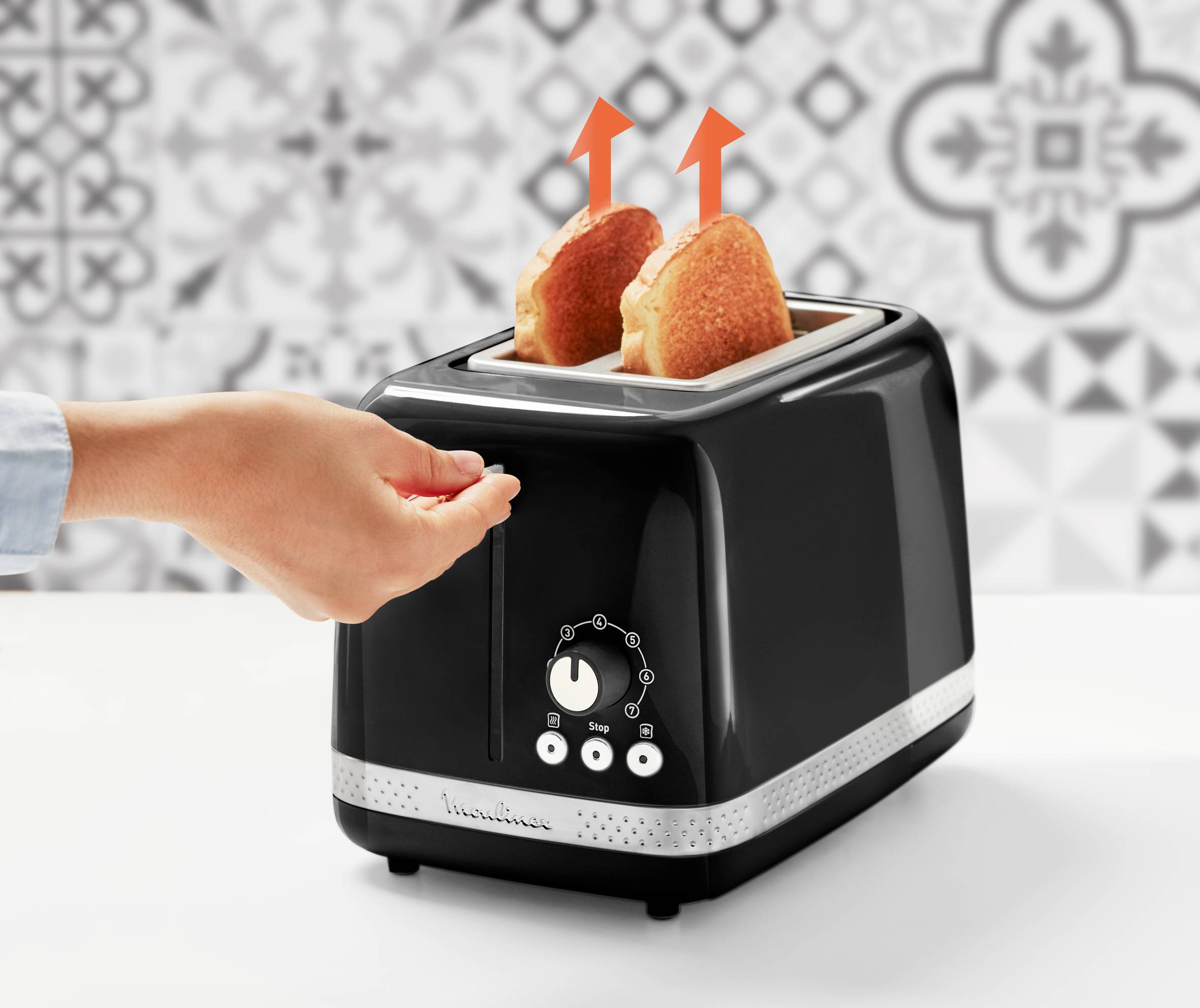 GRILLE-PAIN SOLEIL NOIR À 2 FENTES LT301810