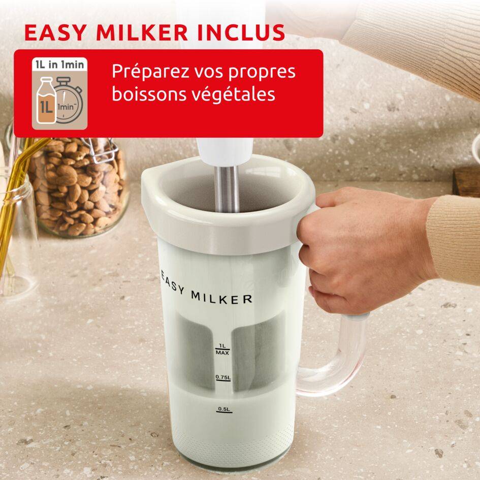 Easy Milker Quickchef + VD70PAE0 - Préparateur de lait végétal - Mixeur plongeant 