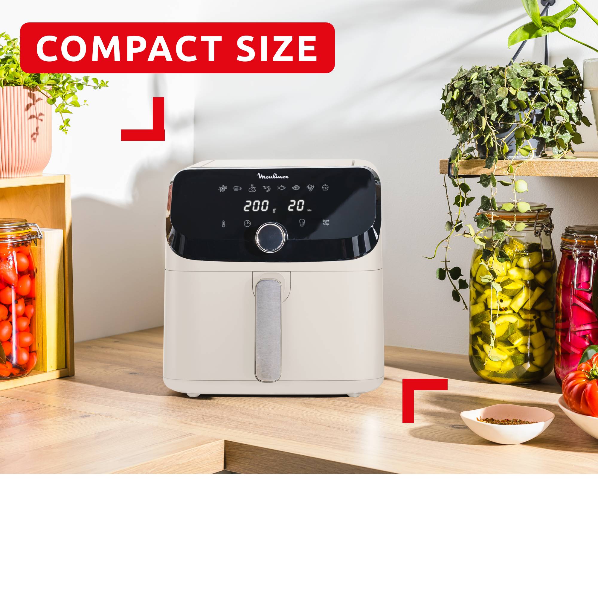 Easy Fry Mega Collection Spéciale Ivoire, air fryer, très grande capacité 7.5 L, 1 tiroir, 8 programmes