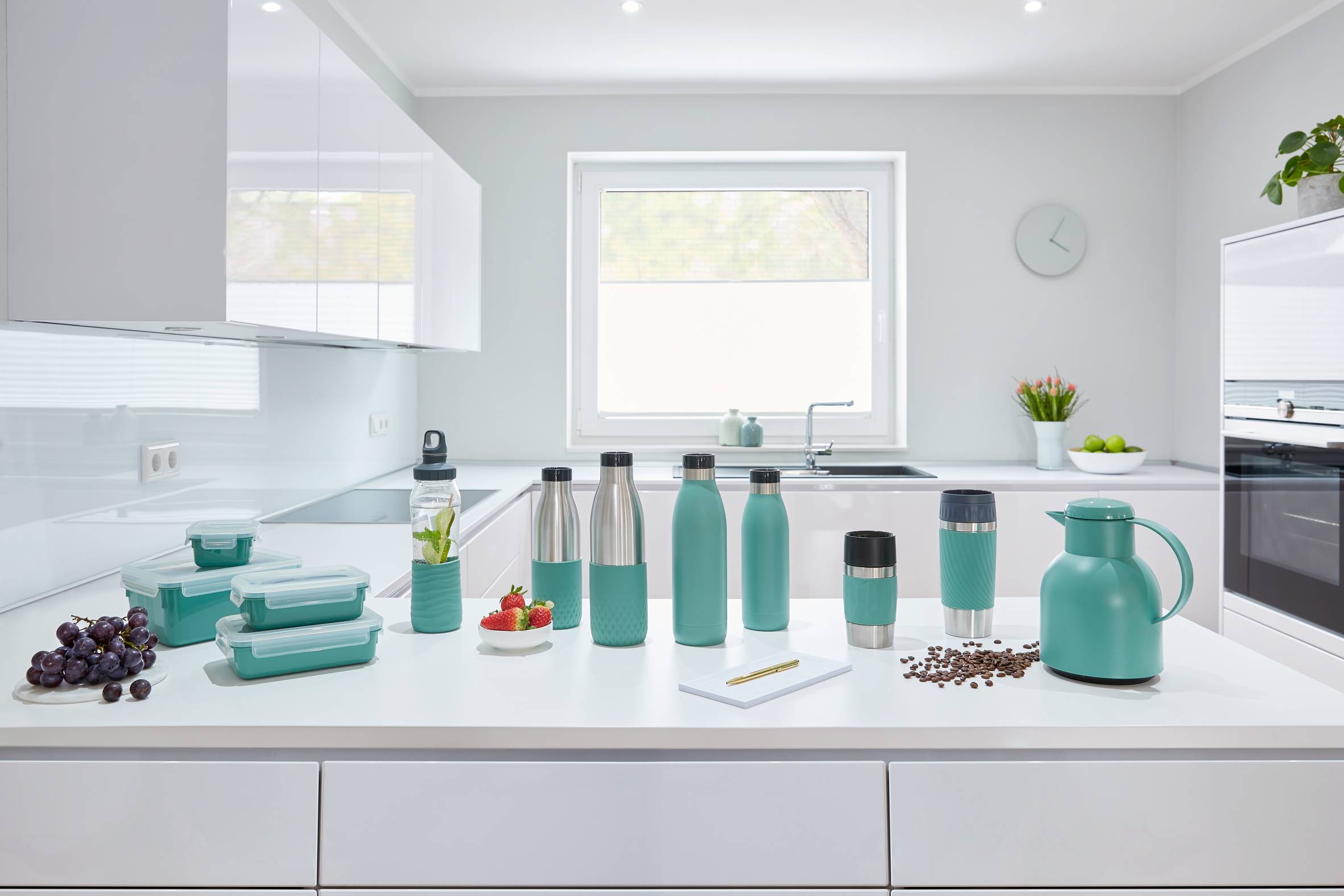 MasterSeal Color N1031010 Set van 4 bewaardozen - 0,20L / 0,55L / 0,80L / 2,2L