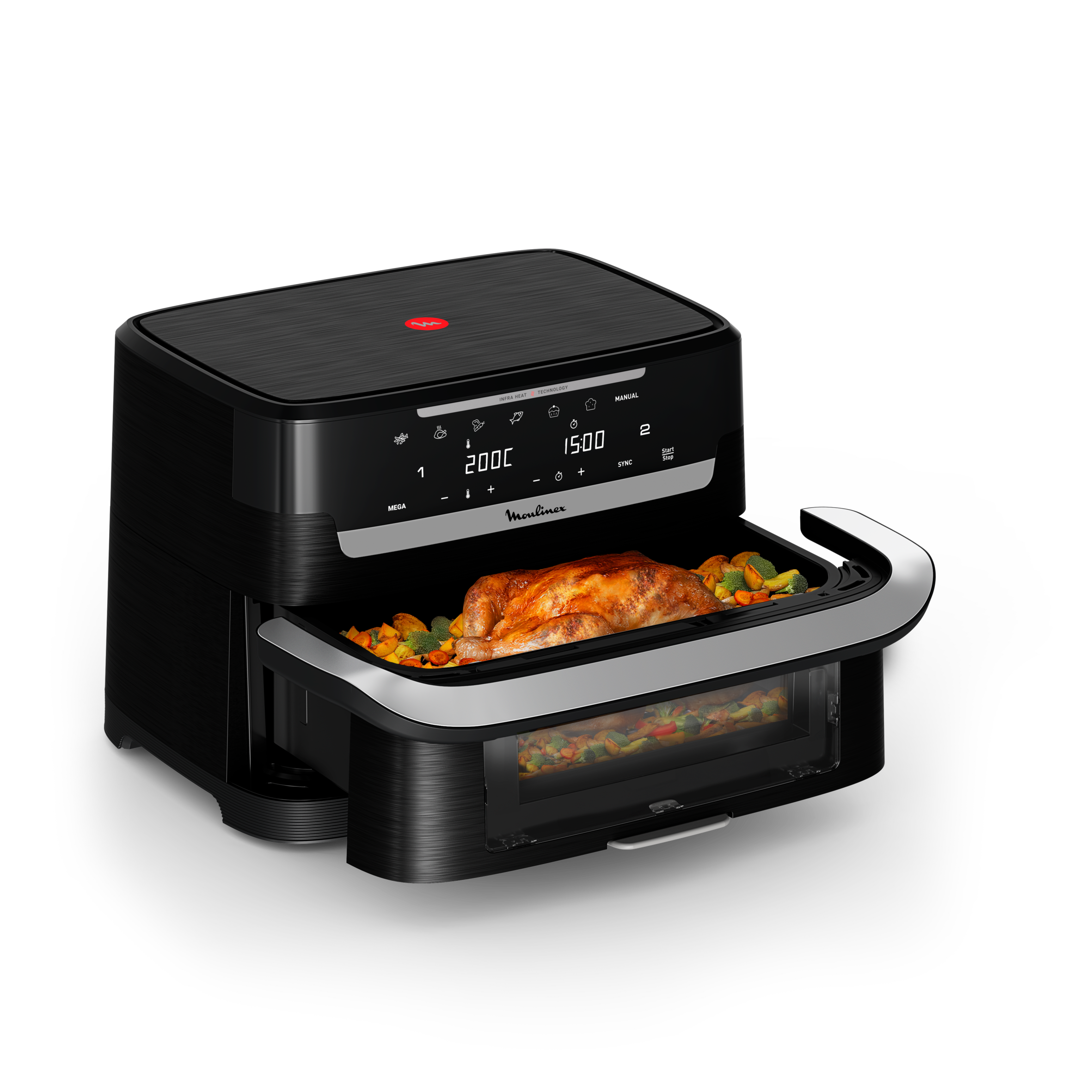 Dual Easy Fry Flex Infrared EZ9288F0 Air fryer - 7 programma's - 9L