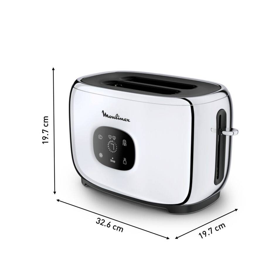 Majestuo LT883D10 Grille-pain - 2&nbsp;fentes courtes - Écran tactile