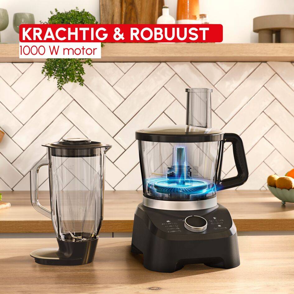 DoubleForce FP8318F0 Keukenrobot - 1.000 W - 8 accessoires - 28 functies
