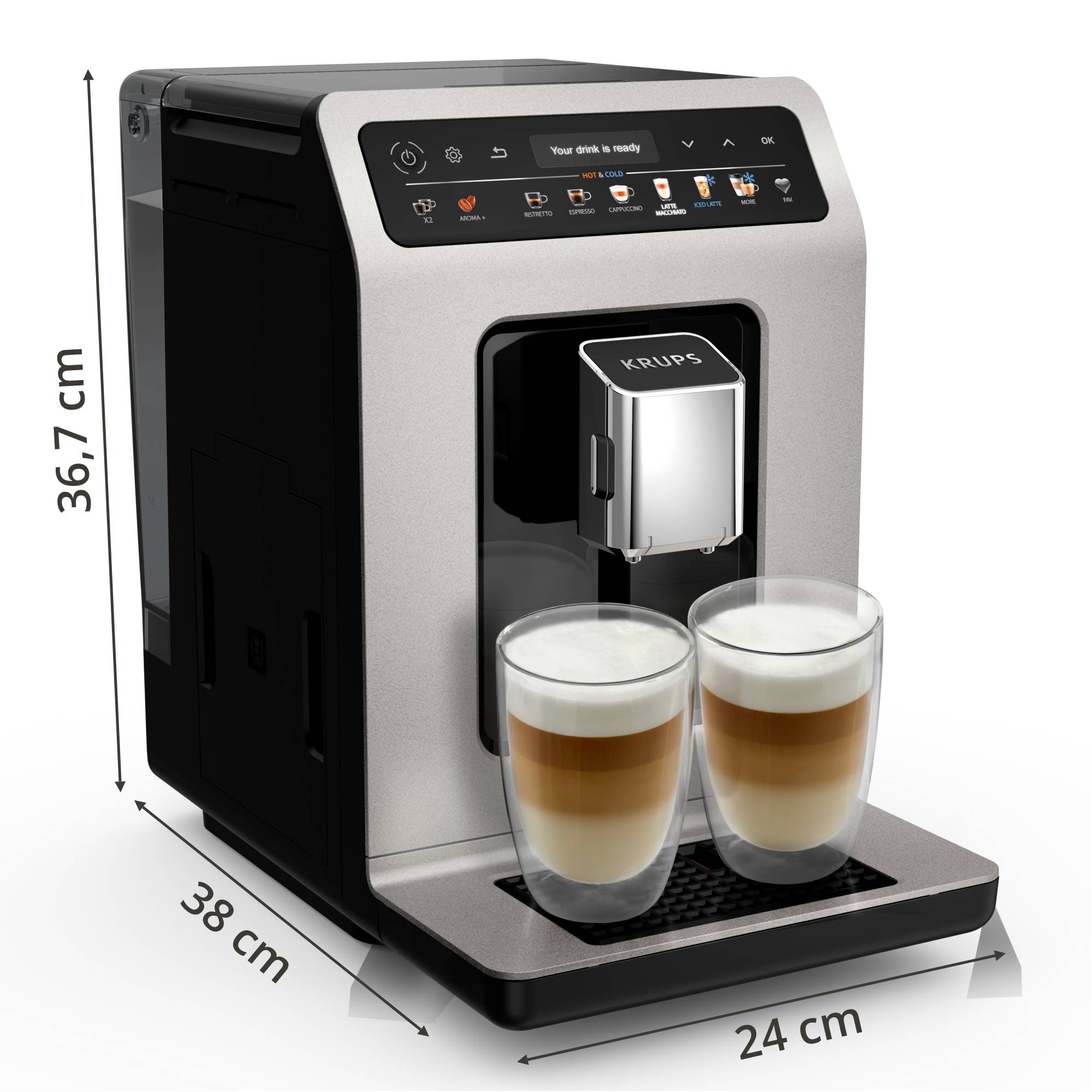 Evidence Hot & Cold EA898DF1 Volautomatische espressomachine - 18 recepten voor warme en koude bereidingen