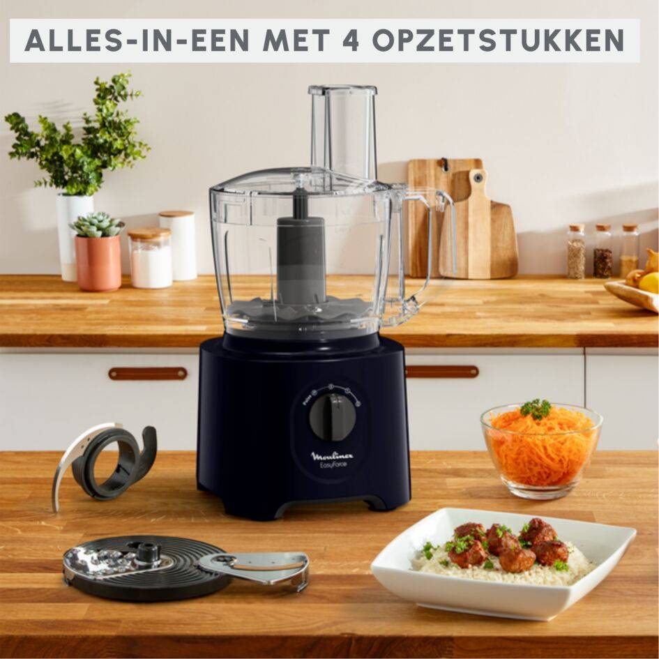 Easy Force, keukenmachine, 4 hulpstukken, 15 functies