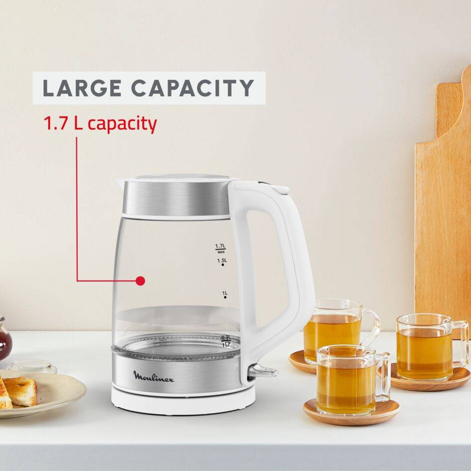 Glass Kettle, Electric Kettle, Measurement Marks, 1.7 L