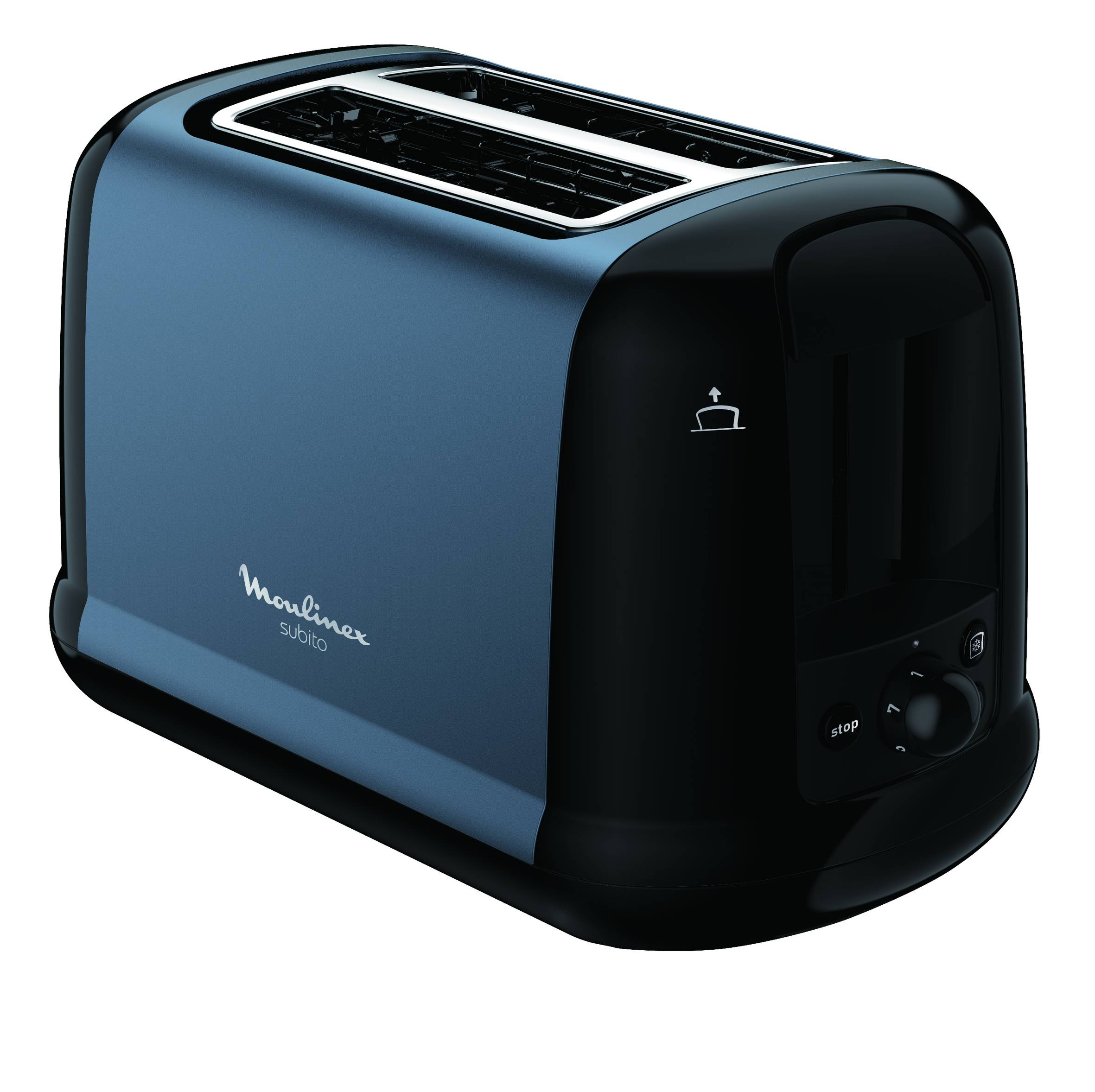 SUBITO 2&nbsp;FENTES Grille-pain Gris minéral/Noir