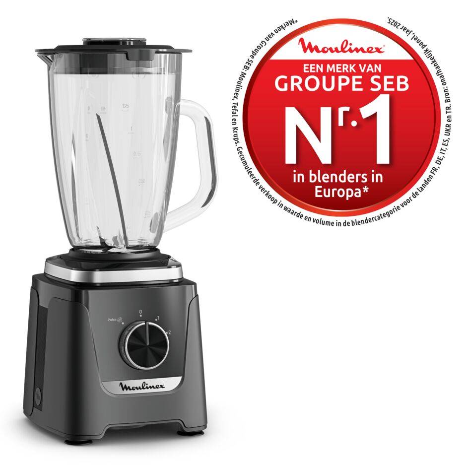 BlendForce Cyclonic LM5958F0 Blender met Powelix Cyclonic-technologie - 800W - 2 snelheden - Glazen kom van 1,9L