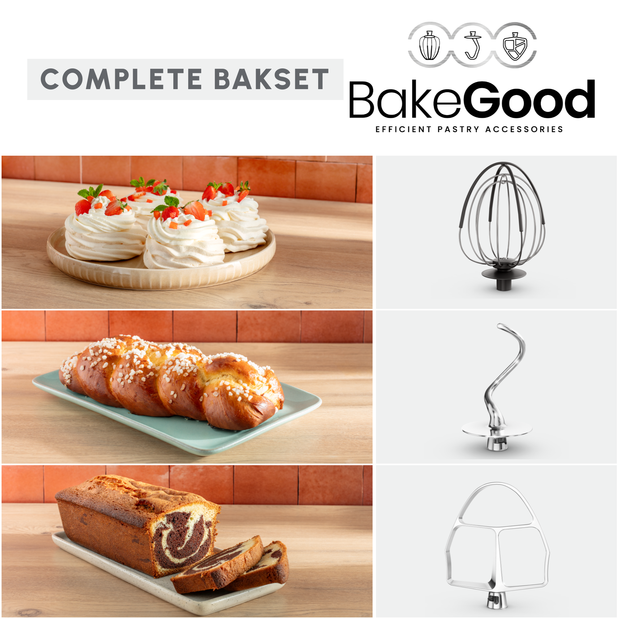 Bake Partner, keukenmachine, krachtige 1100 W standmixer