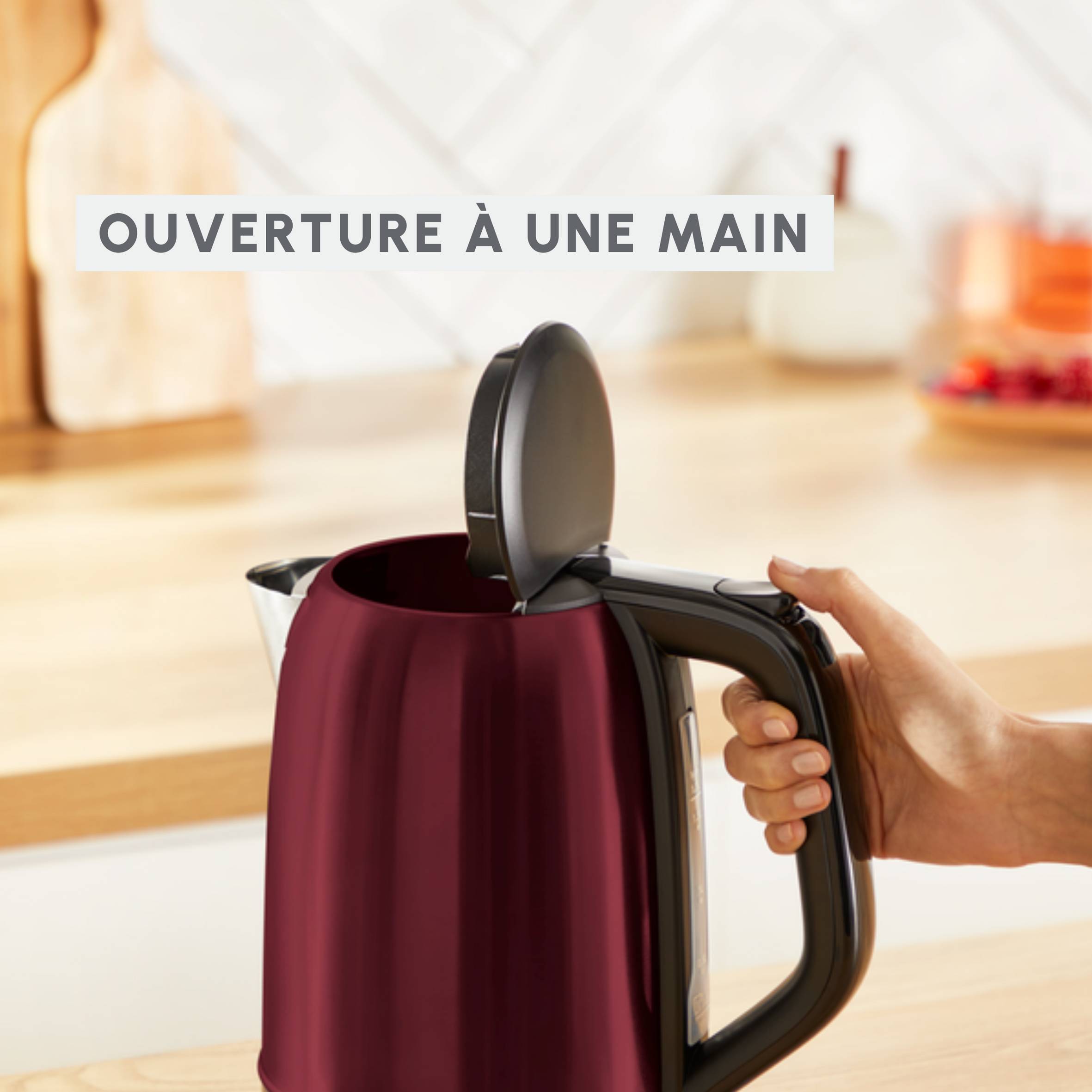 Subito, Bouilloire électrique, Indicateur 1 tasse, Ouverture à une main