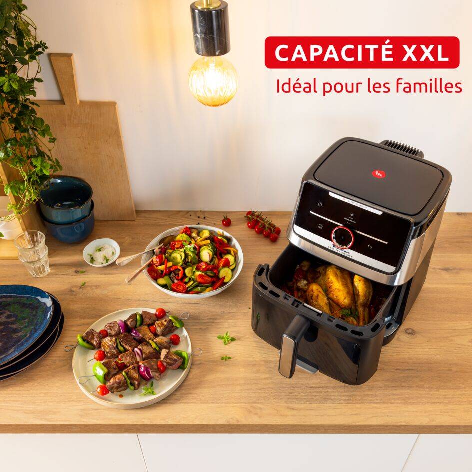 Easy Fry Smart & Silence XXL EZ876DF0 Air fryer - Smart Assist - 7L - Technologie Silencieuse