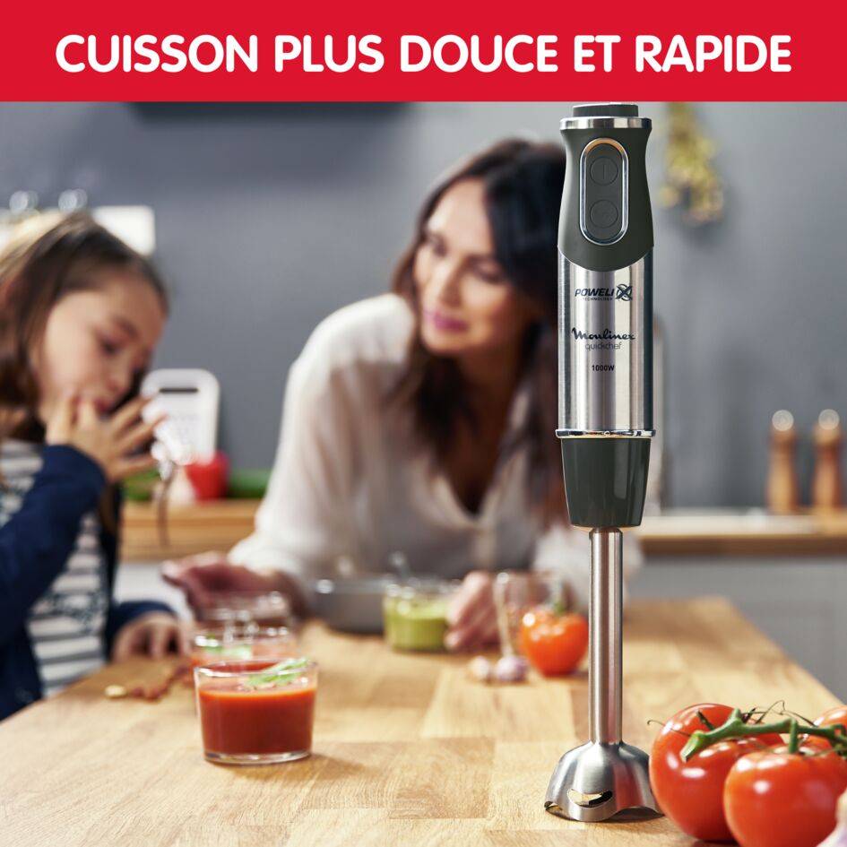 QuickChef DD655810 Mixeur plongeant - 1.000W - 4 accessoires