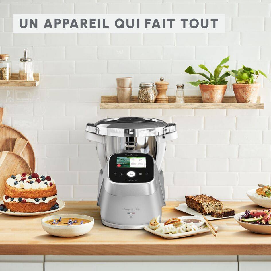 i-Companion Touch Pro HF93ECF0 Robot cuiseur - 18 programmes - 7 accessoires - Balance intégrée