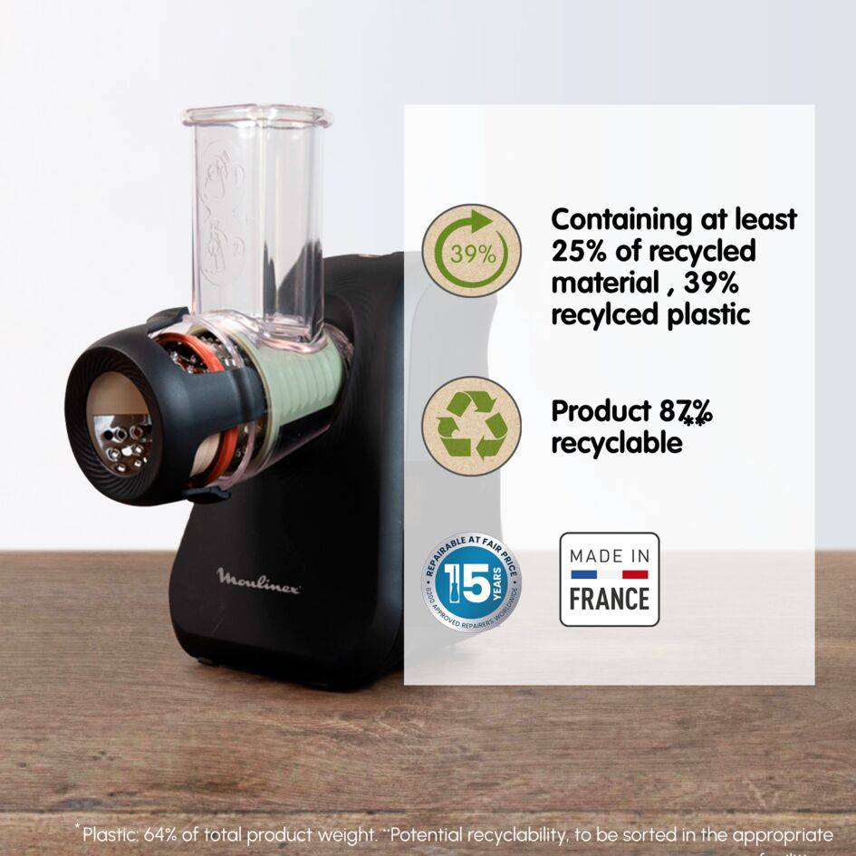 Fresh Express Eco Respect DJ77EN10 Groentesnijder - 150W- 3 accessoires - Eco-design