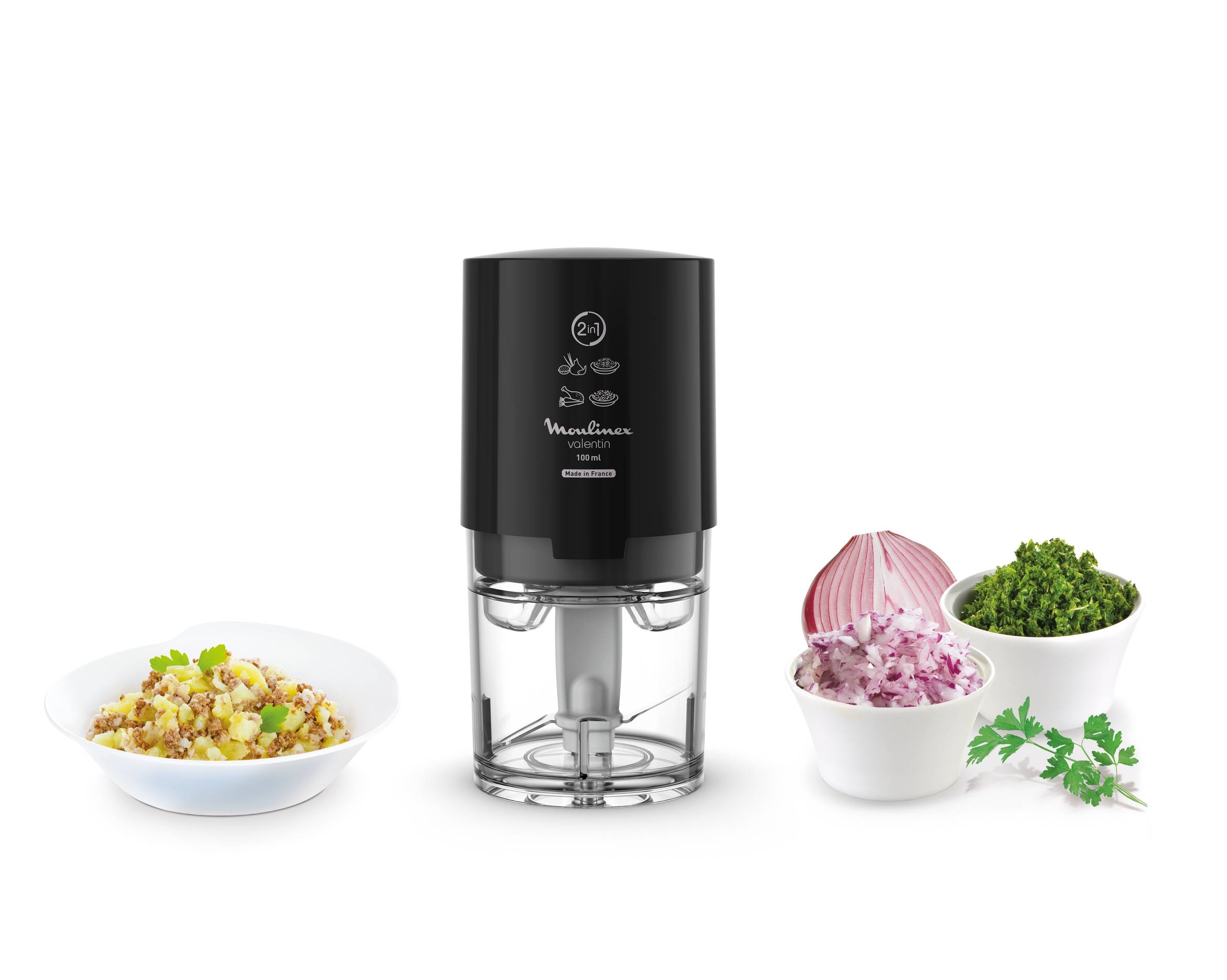 Valentin DJ120810 Mini-Hachoir - 220W - 2 fonctions