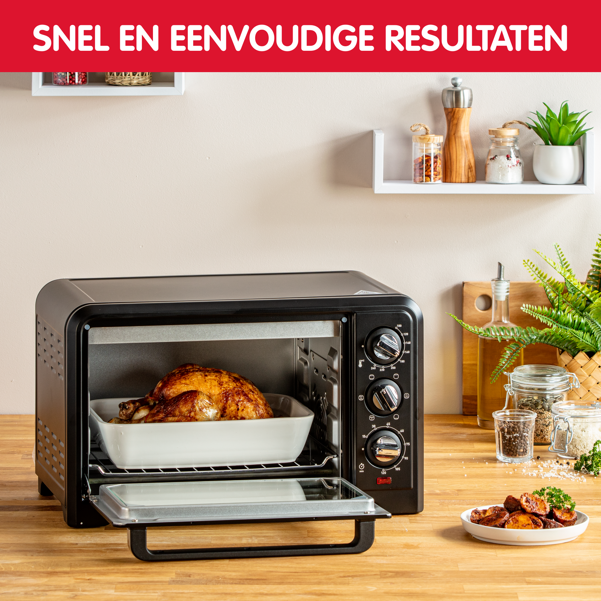 Optimo 19L OX444810 Oven - 19L - 6 programma's - 1.380W