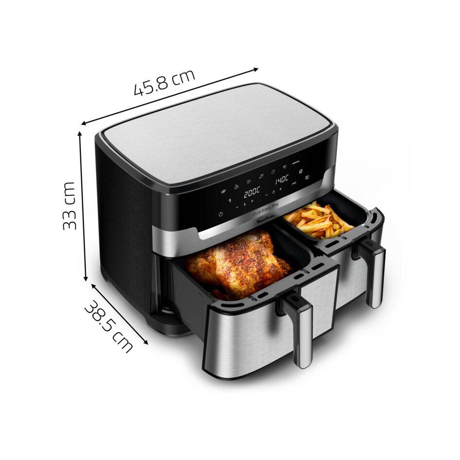 Dual Easy Fry XXL, Double air fryer XXL, Cuisson synchronisée, 11&nbsp;L, 8&nbsp;personnes et +