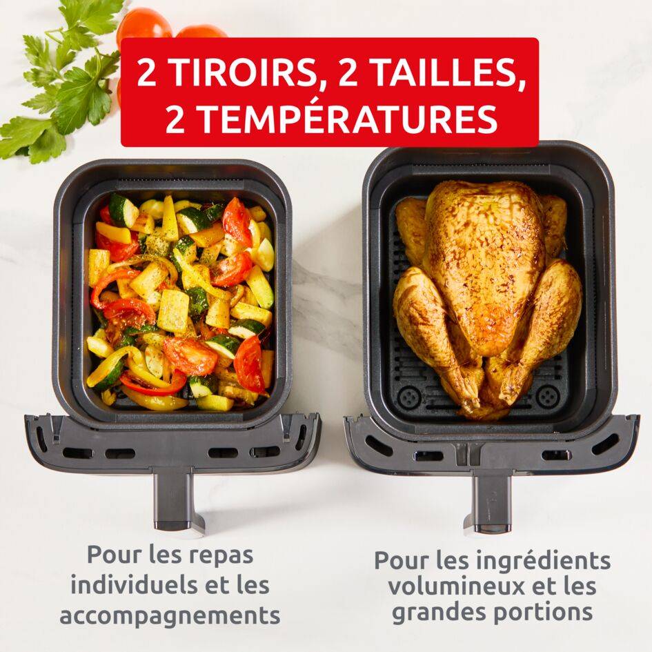 Dual Easy Fry Crispy Stack EZ7528F0 Air fryer Vertical - 8 programmes - 6L + 4L