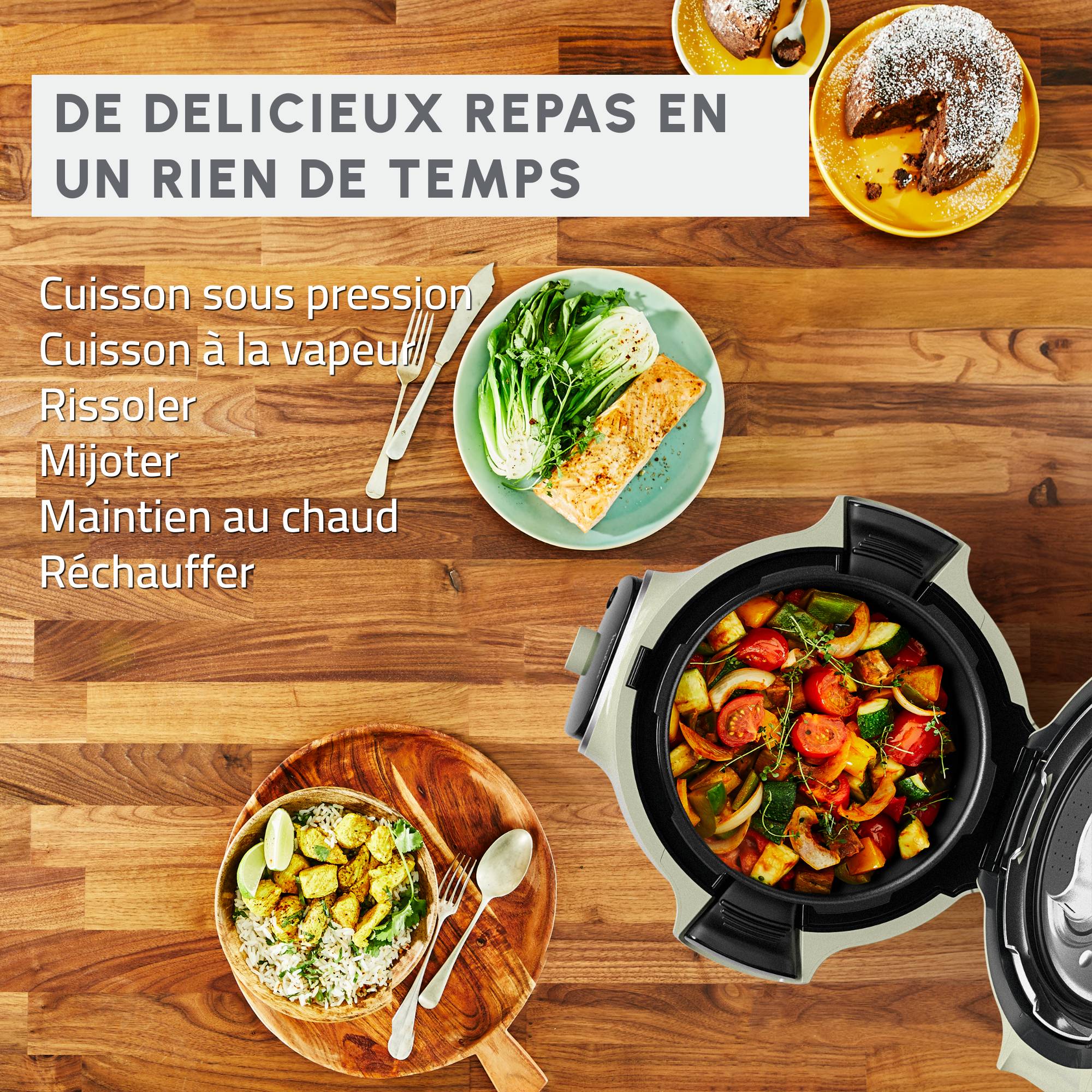 Cookeo Mini Eco-design CE88E310 Multicuiseur intelligent haute pression - 6 programmes - 150 recettes