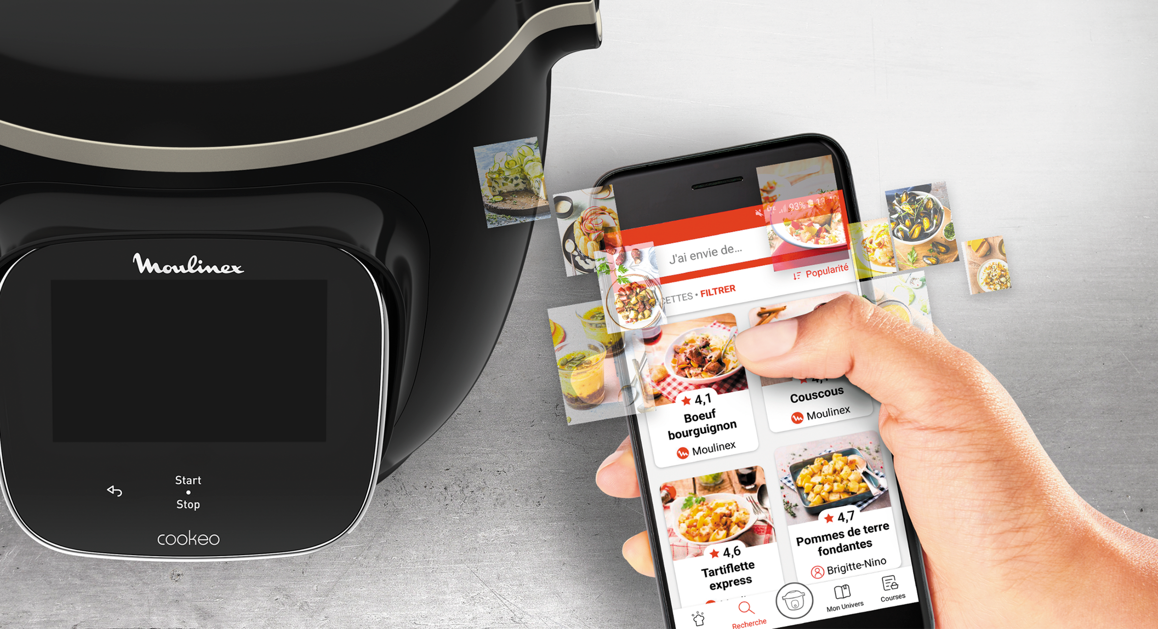 Cookeo Touch Wifi CE902800 Multicuiseur intelligent haute pression - 13 programmes - Recettes illimitées - Connecté