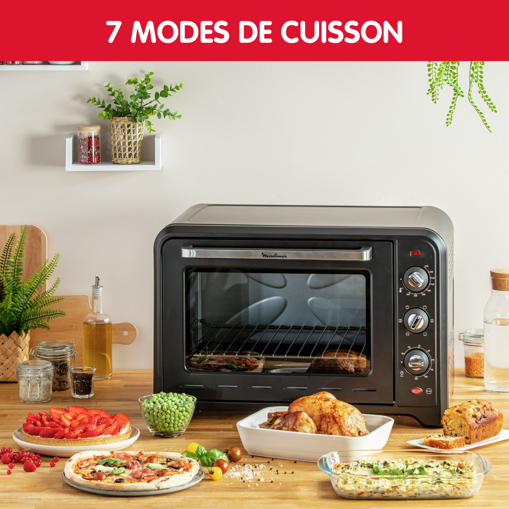 Optimo XL OX495810 Four - 60L - 7 modes de cuisson - 2.200W
