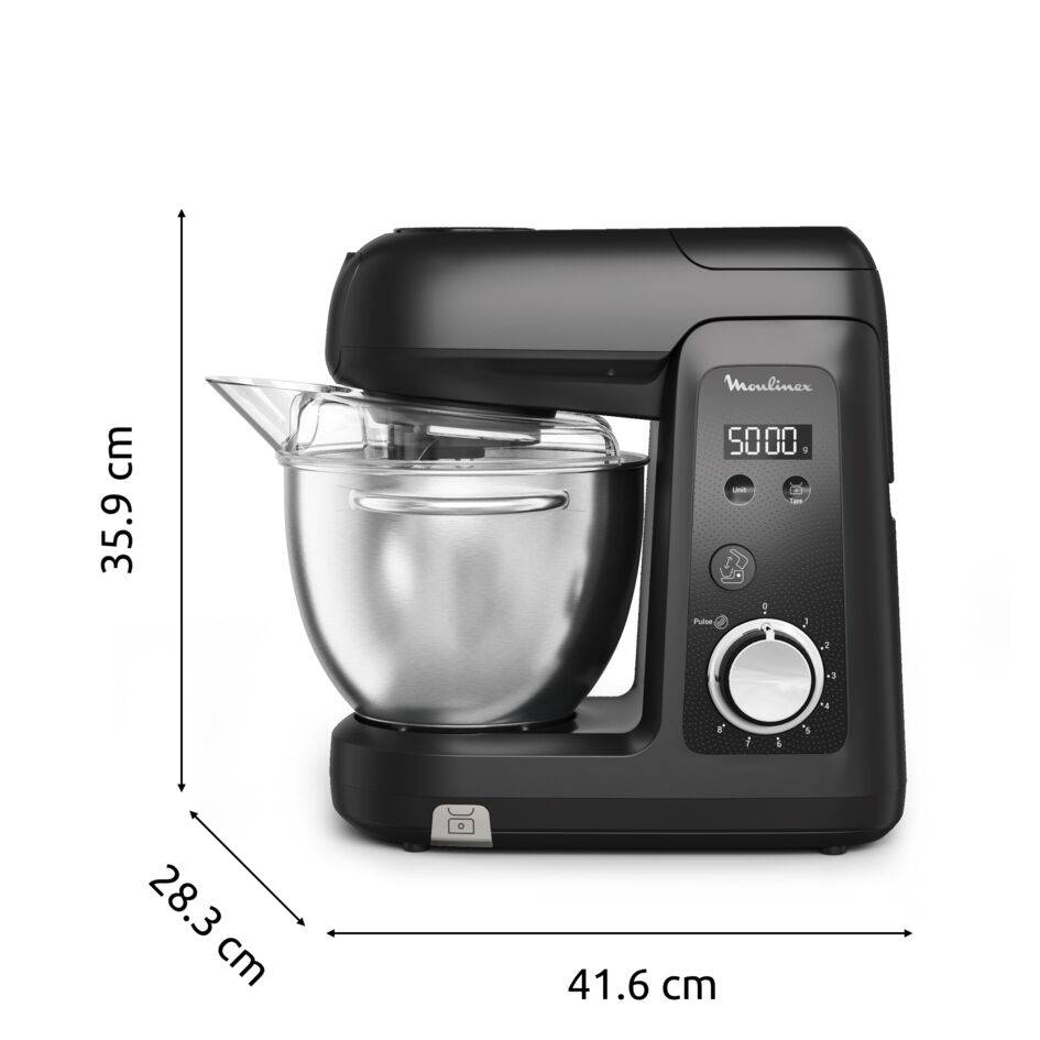 Bake Partner QA5458F1 Robot pâtissier - 1100 W - 5 accessoires - 4,6L - 8 vitesses