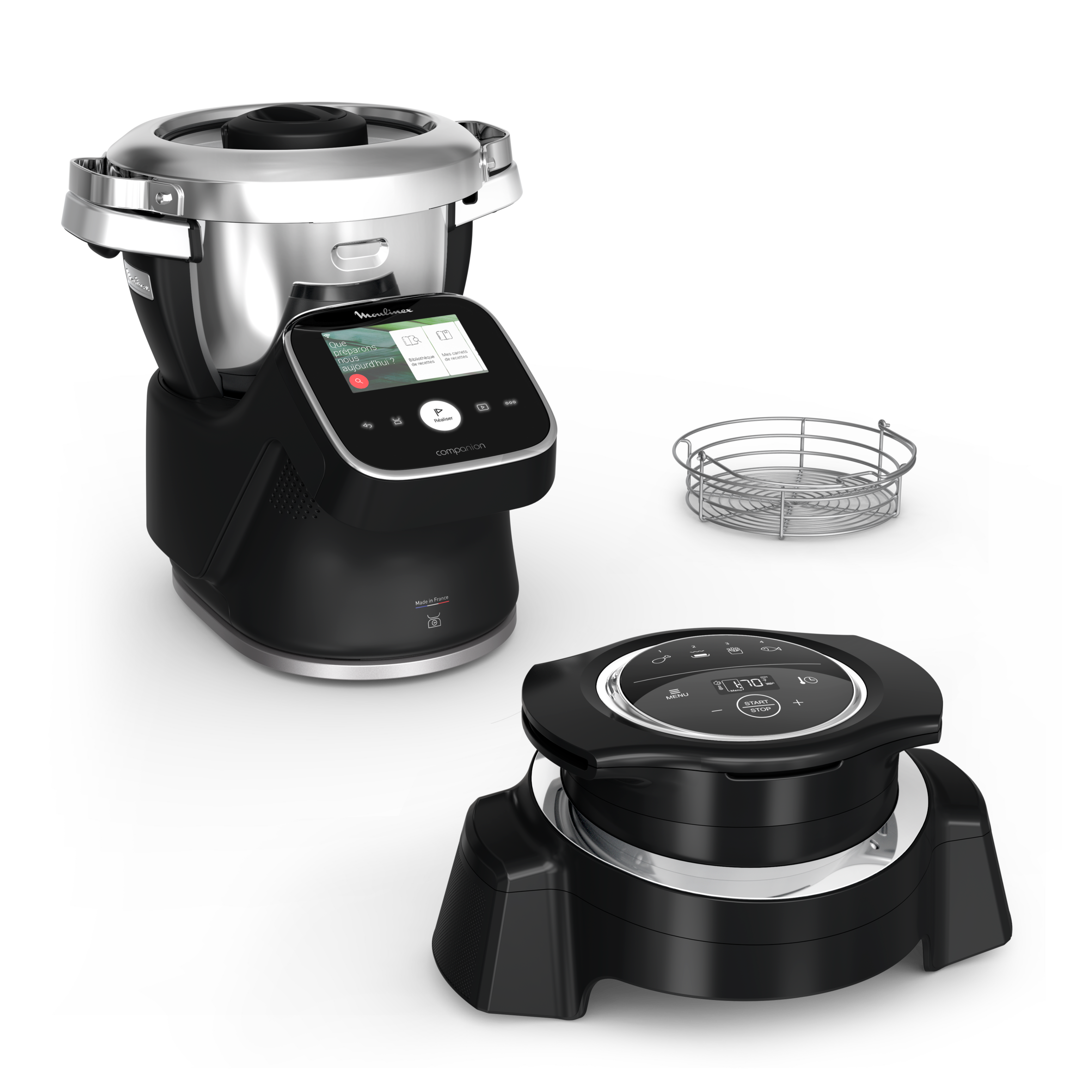 i-Companion Touch Pro HF93L8F0 Robot cuiseur - 17 programmes - 8 accessoires - Balance intégrée + Extension air fryer